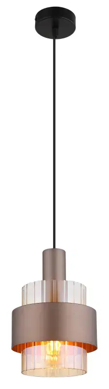 Globo Hängeleuchte Milley 18,5 x 150 cm (Ø x H) bronze matt