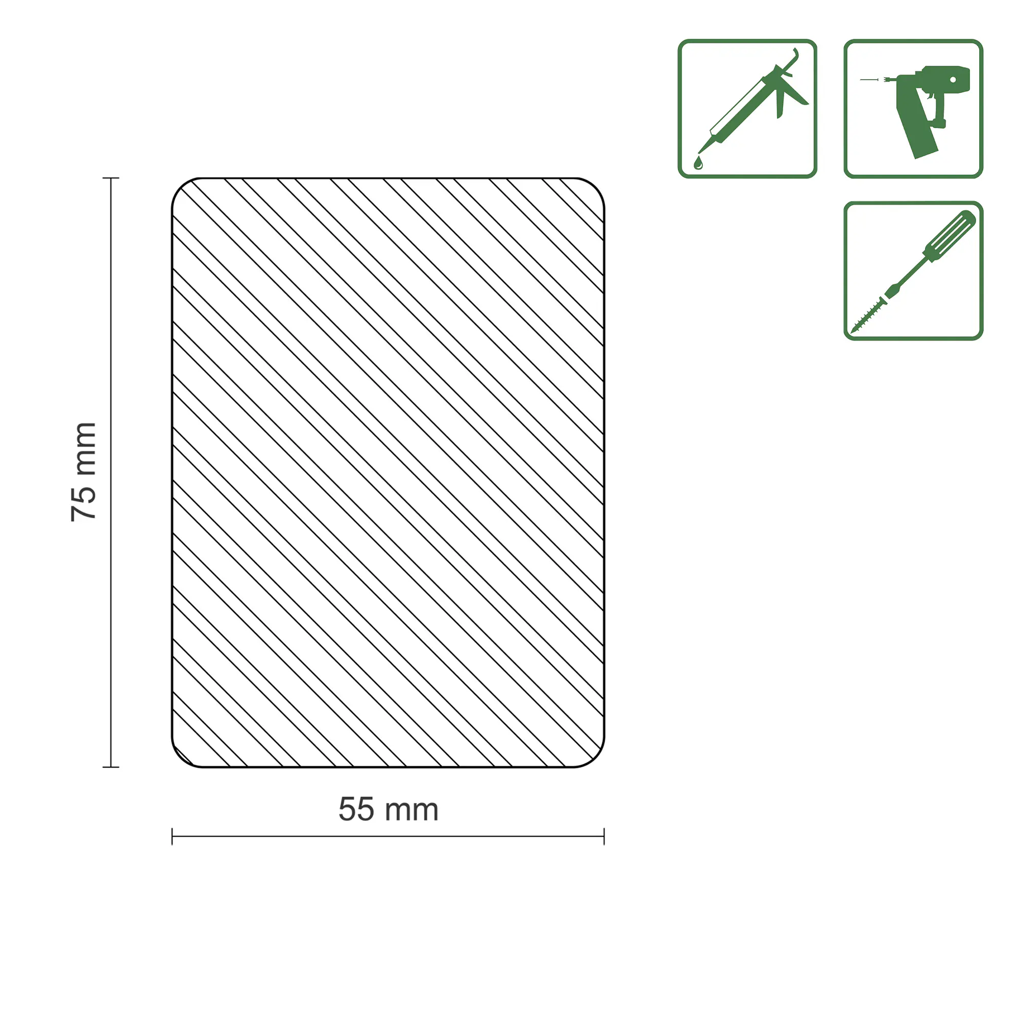 FN Neuhofer Rahmenholz gerundet 100 cm 75 x 55 mm Fichte