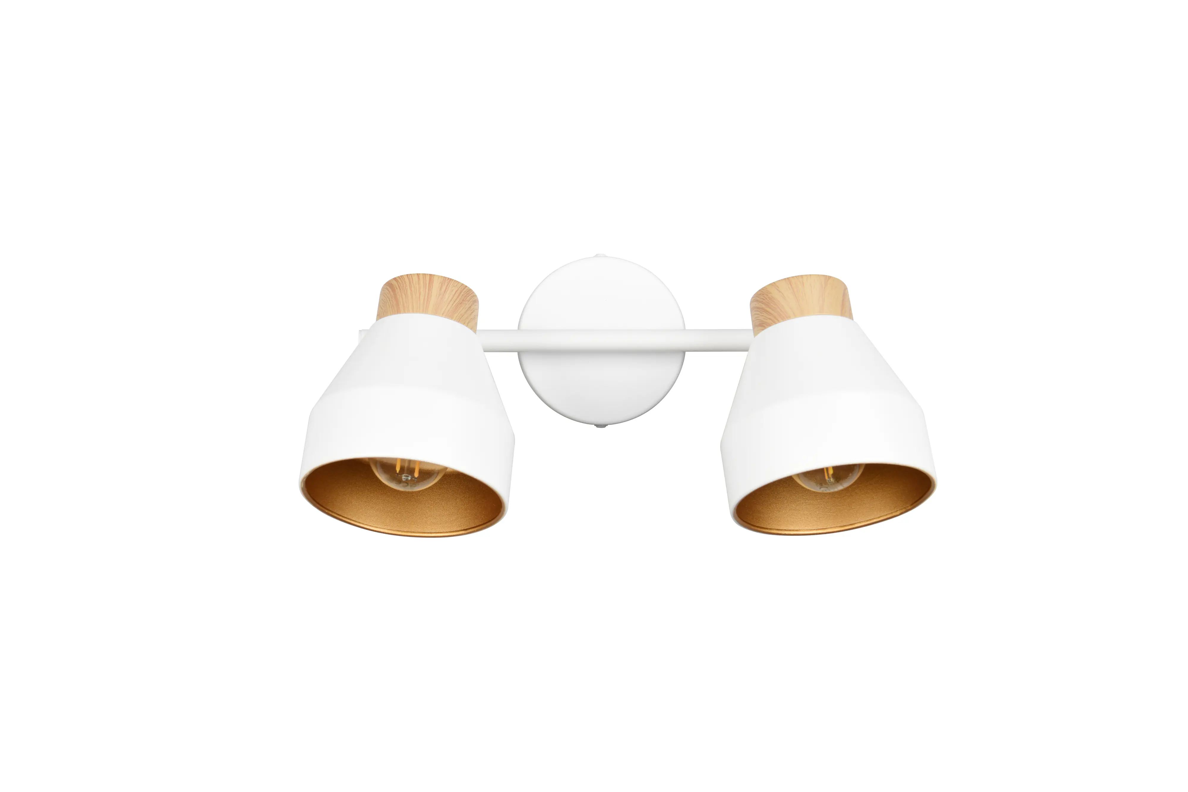 Trio Deckenlampe 2er Spot Valentin 21 x 32 cm weiß matt/natur