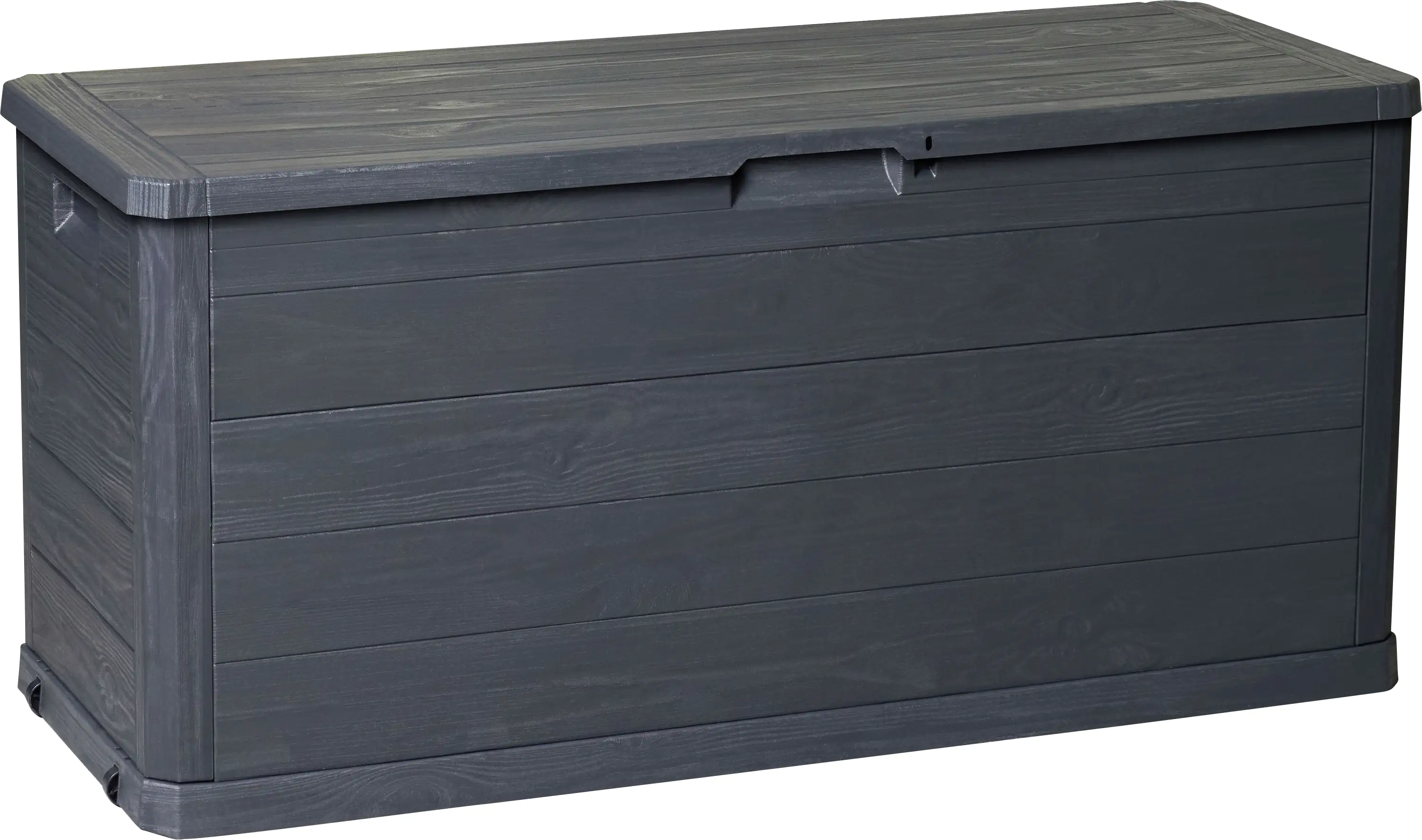 Dobar Gartentruhe aus Kunststoff dunkelgrau 117 x 45 x 56 cm