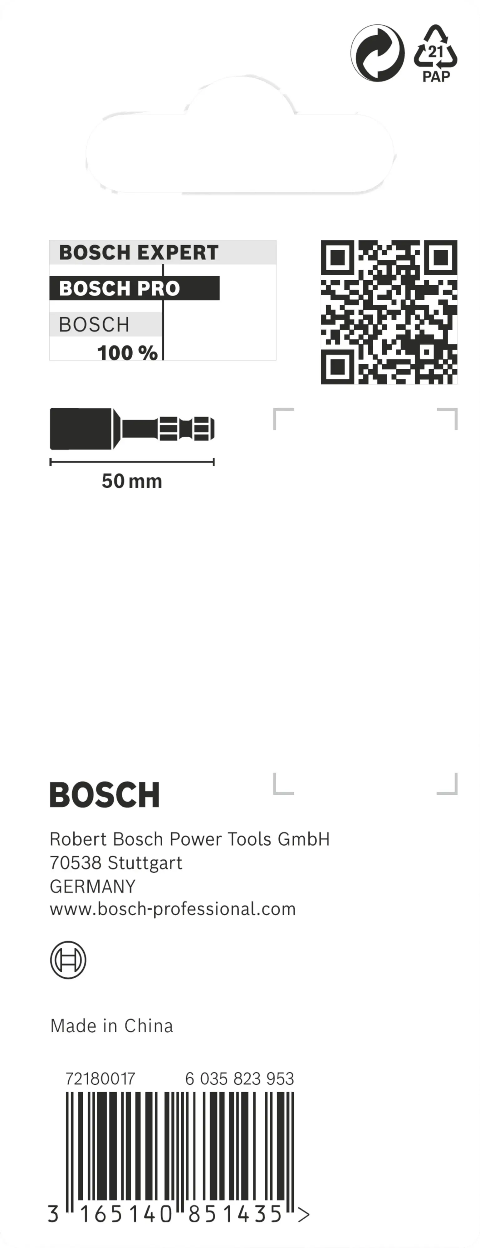 Bosch PRO Steckschlüssel Impact 13 x 50 mm