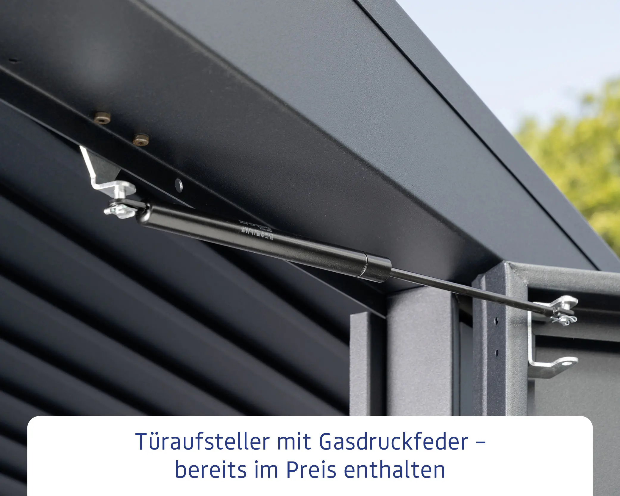 EcoStar Gerätehaus Trend-S Typ 2 258,8 x 247,7 x 216 cm moosgrün EcoStar Gerätehaus Trend-S Typ 2 258,8 x 247,7 x 216 cm moosgrün
