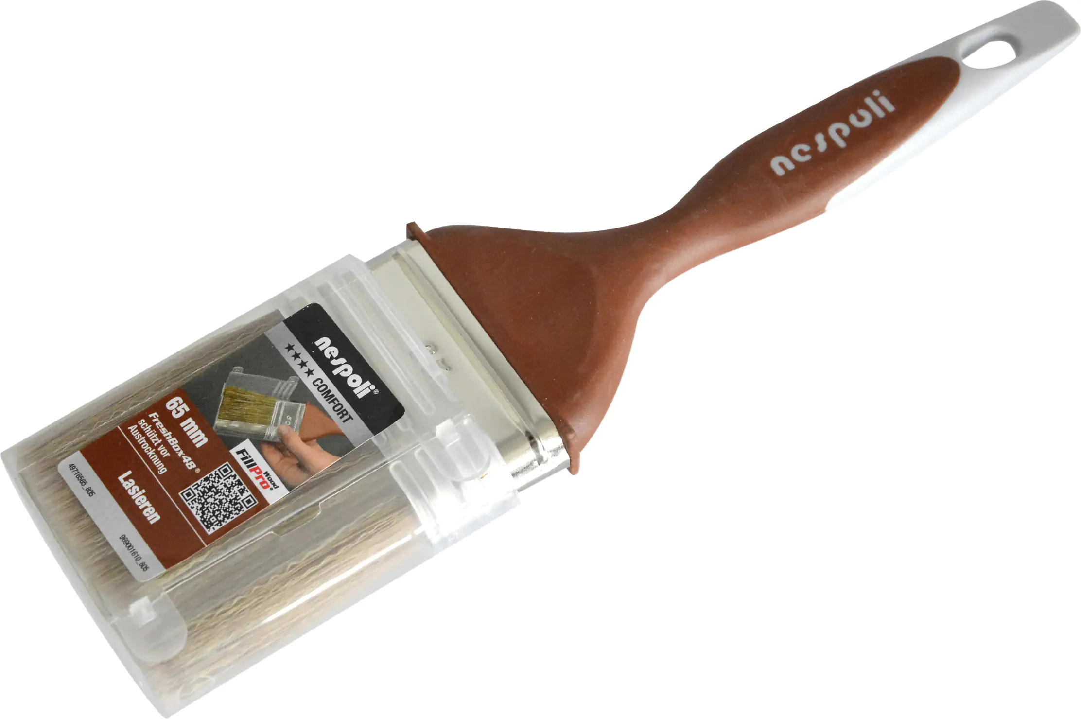 Nespoli FillPro® Wood Flachpinsel Lasuren AirTouch®-Griff 8. Stärke, 60 mm