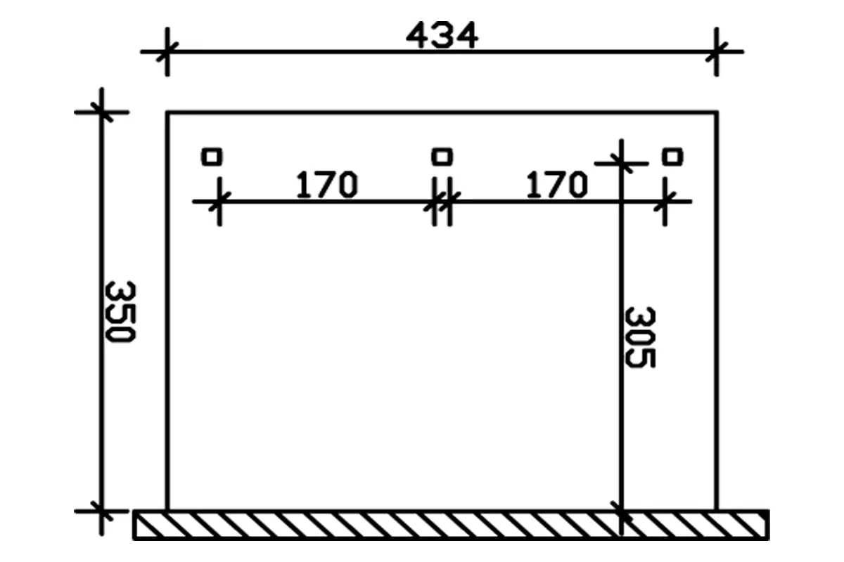 4018211200054_2110726 SKAN HOLZ Terrassenüberdachung Rimini 434 x 350 cm, Douglasie, natur