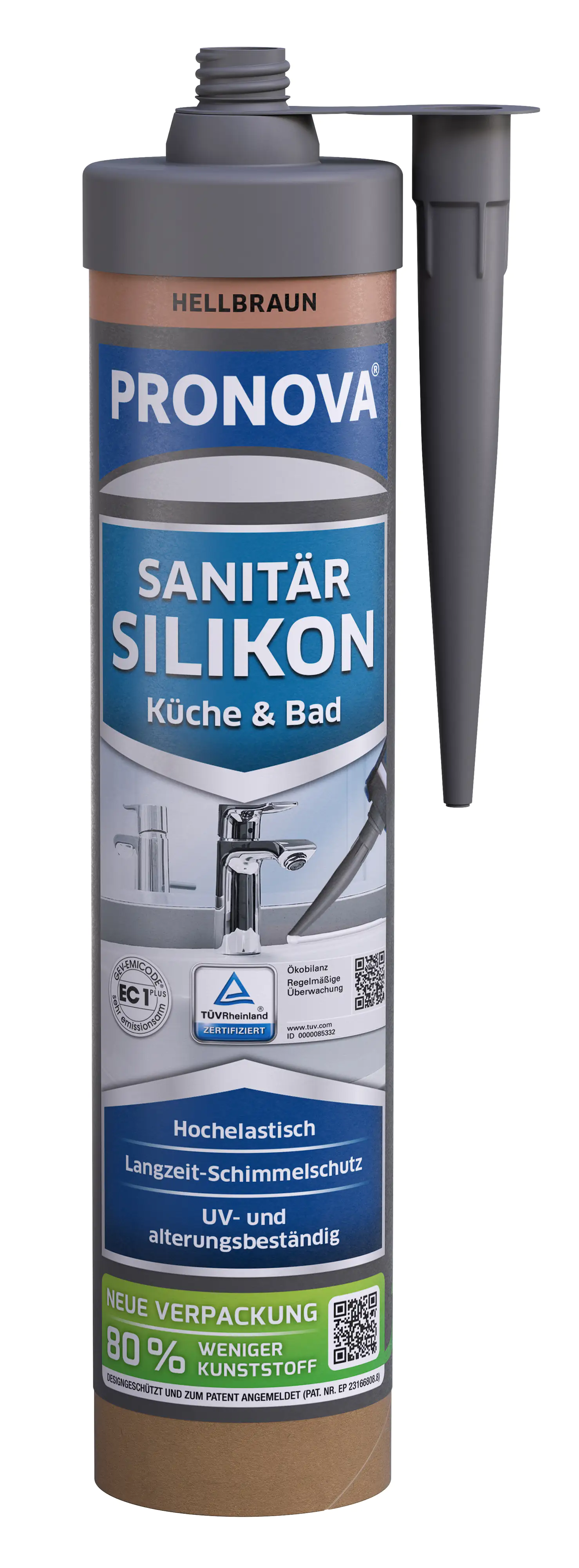 PRONOVA ECO Sanitär Silikon 280 ml hellbraun