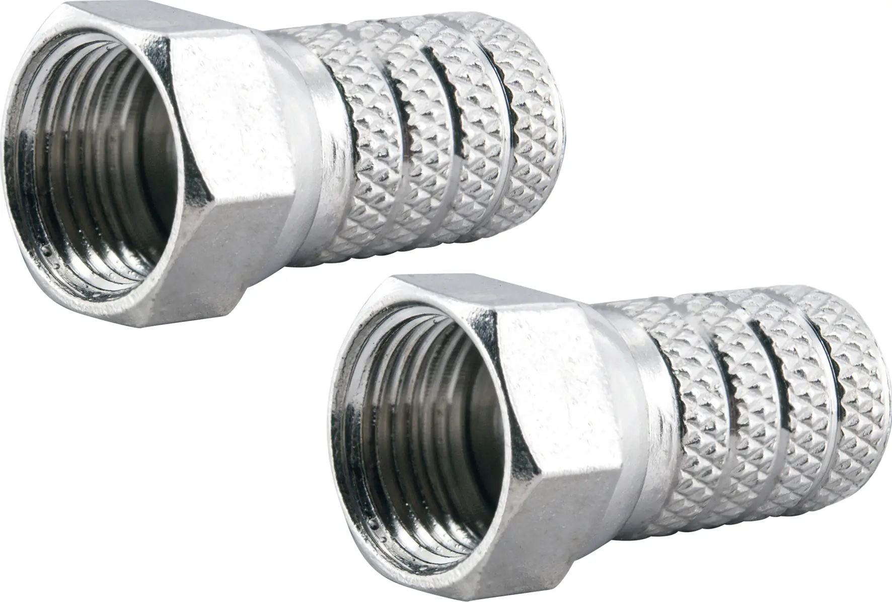 Schwaiger F Stecker FST4002 531 2x F Aufdrehstecker für Kabel mit 4mm Durchmesser