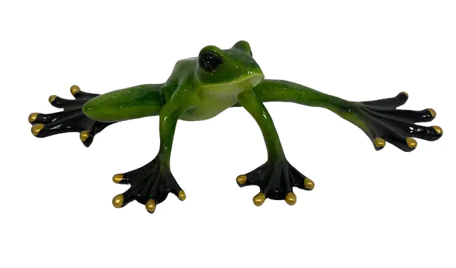 Dekofigur Frosch grün 8,5 x 14 x 30,5 cm