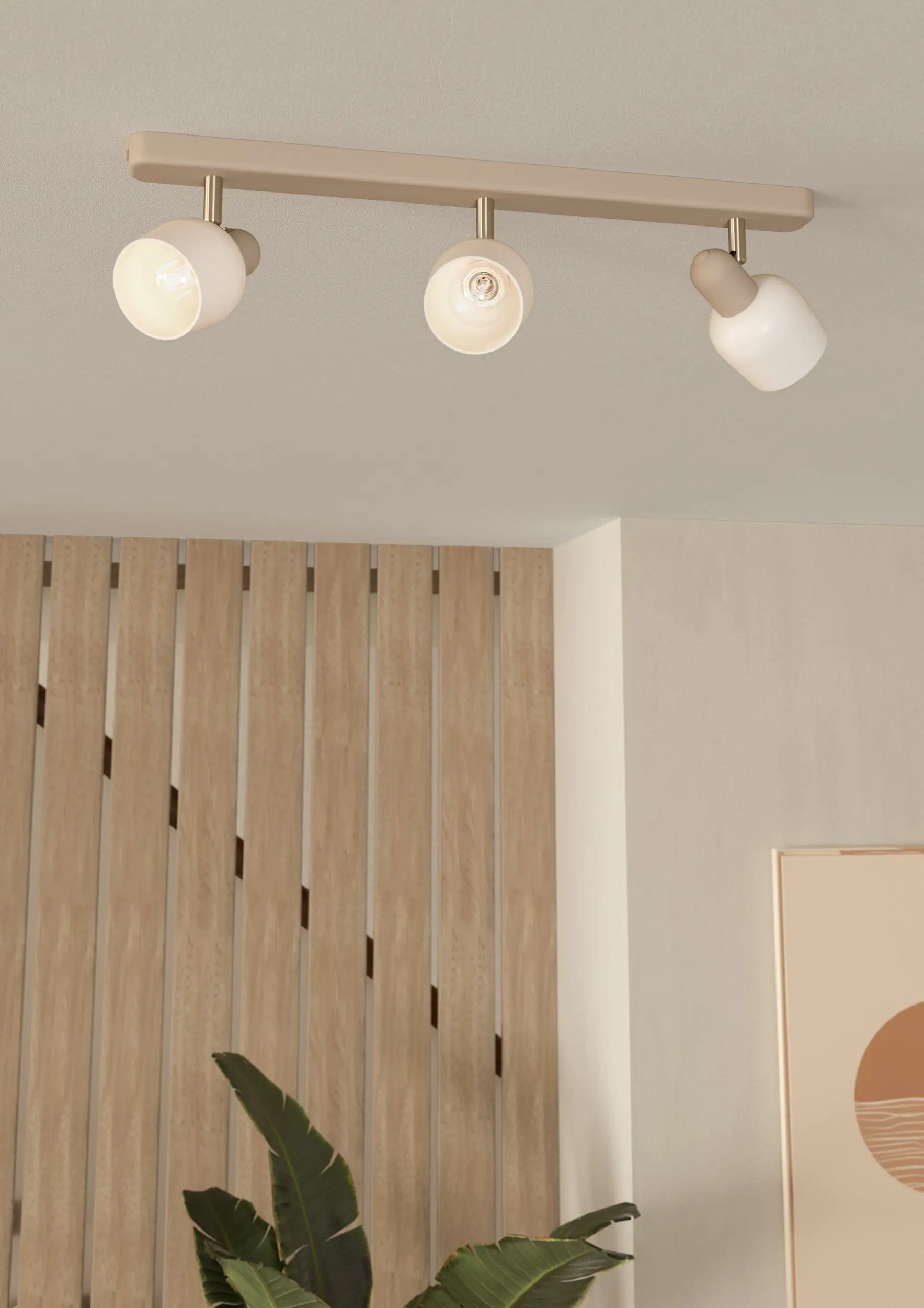 Eglo 3er Spot Corato sand weiß 52 x 12,5 cm