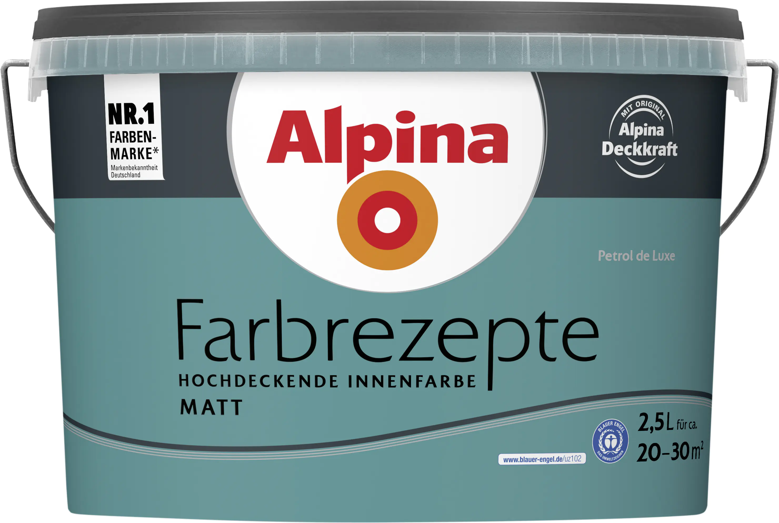 Alpina Farbrezepte Petrol de Luxe matt 2,5 L Alpina Farbrezepte Petrol de Luxe matt 2,5 L