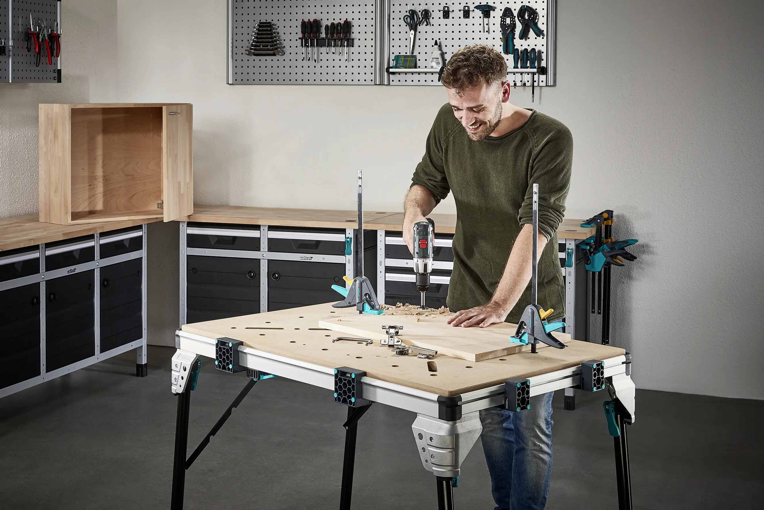 Wolfcraft Arbeitstisch Master work 1600 bis 120 kg Wolfcraft Arbeitstisch Master work 1600 bis 120 kg