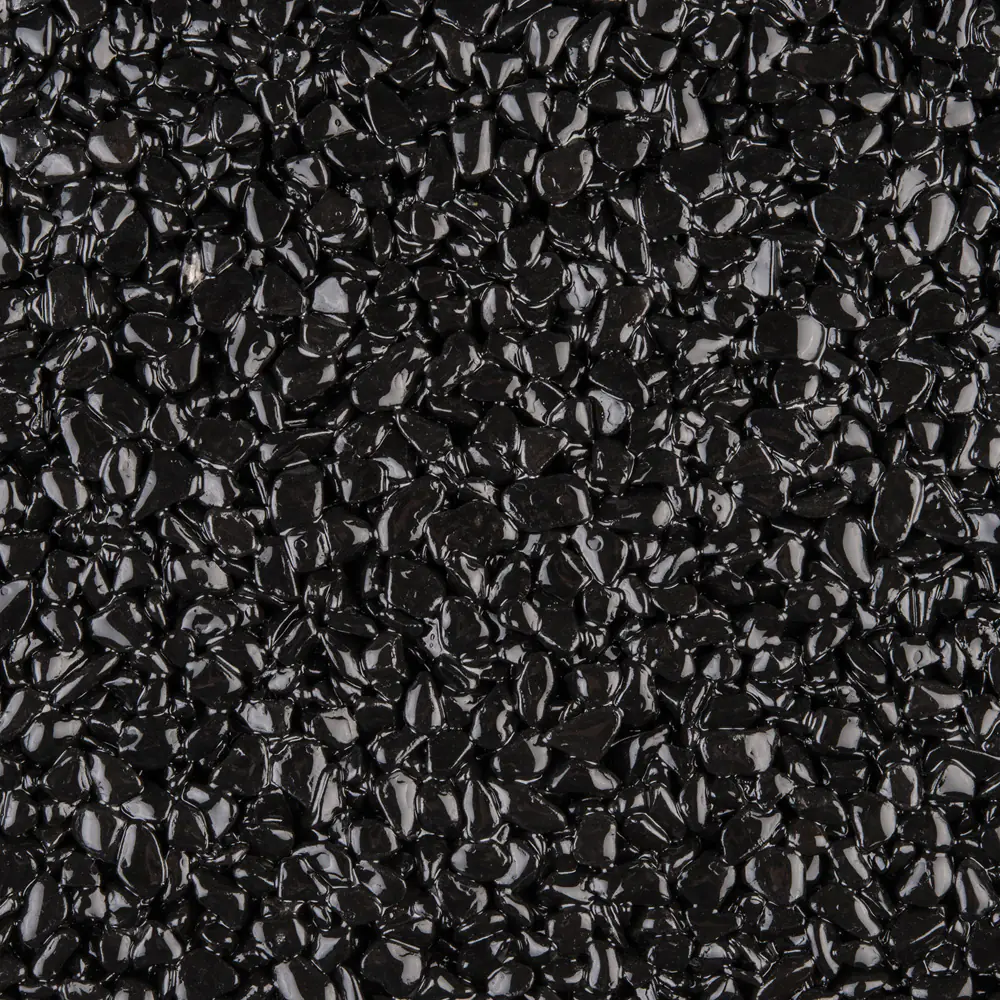 RAVELLO Steinteppich Boden Outdoor Körnung Gross Farbe schwarz 26 kg Set