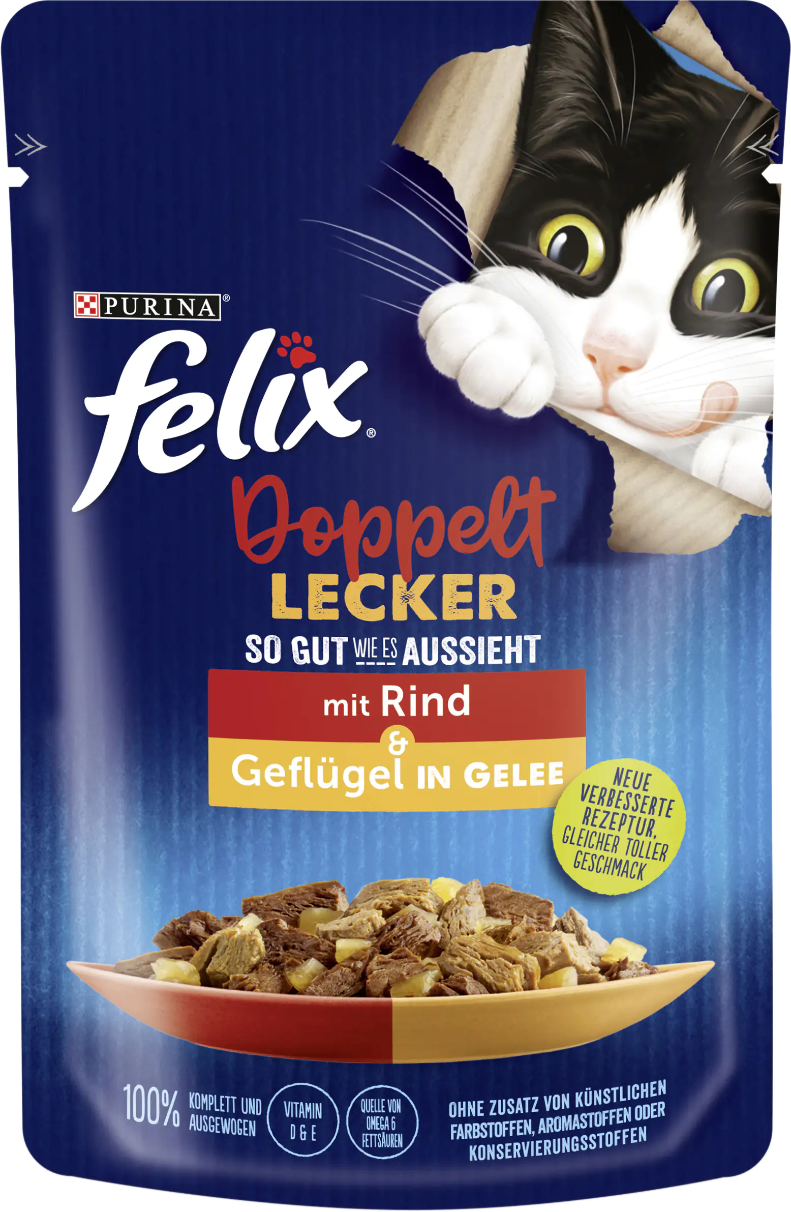 7613036894906 Felix So gut wie es aussieht Doppelt Lecker Rind und Geflügel 85 g