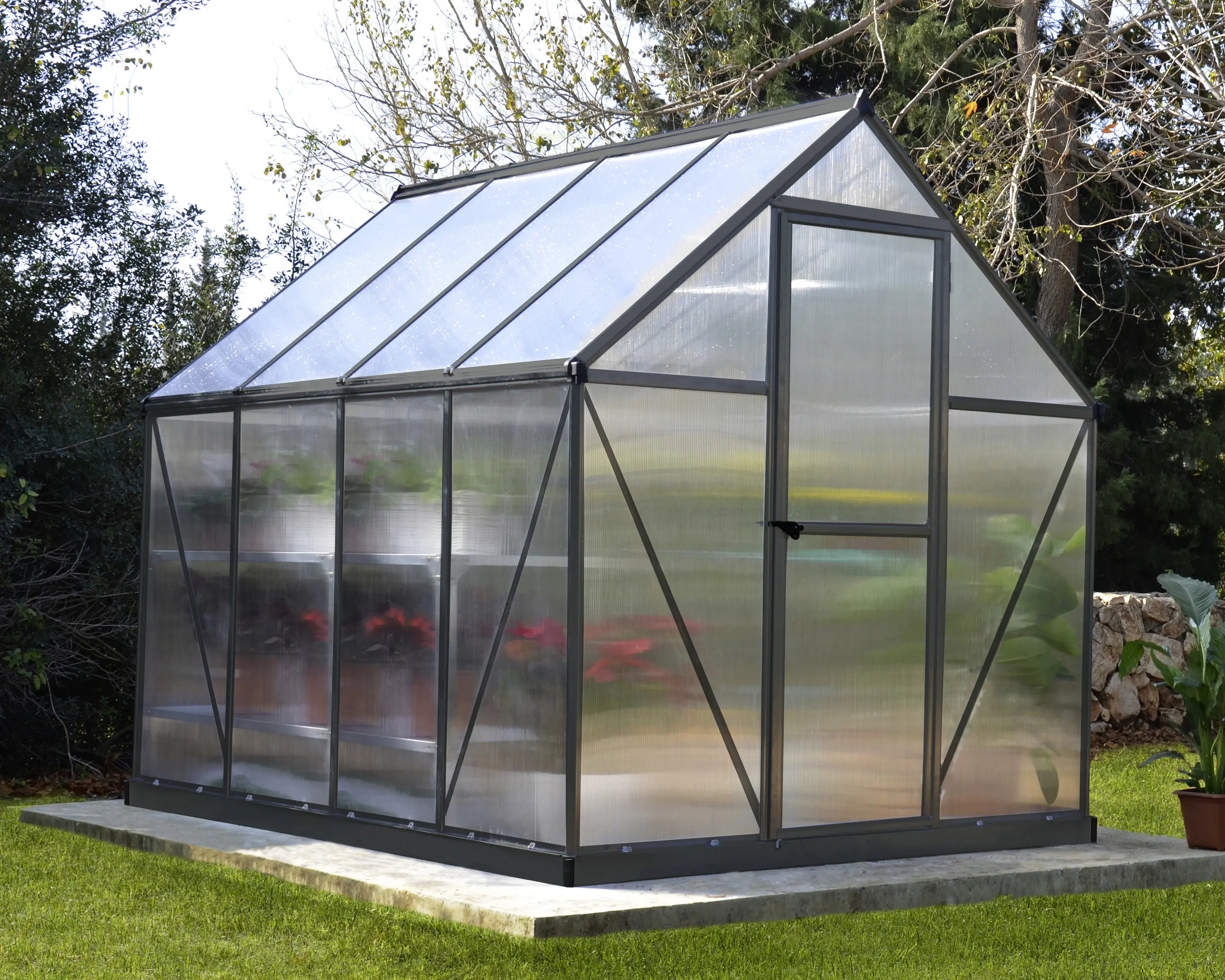 Canopia Gewächshaus Mythos Alu grau 247 x 185 cm