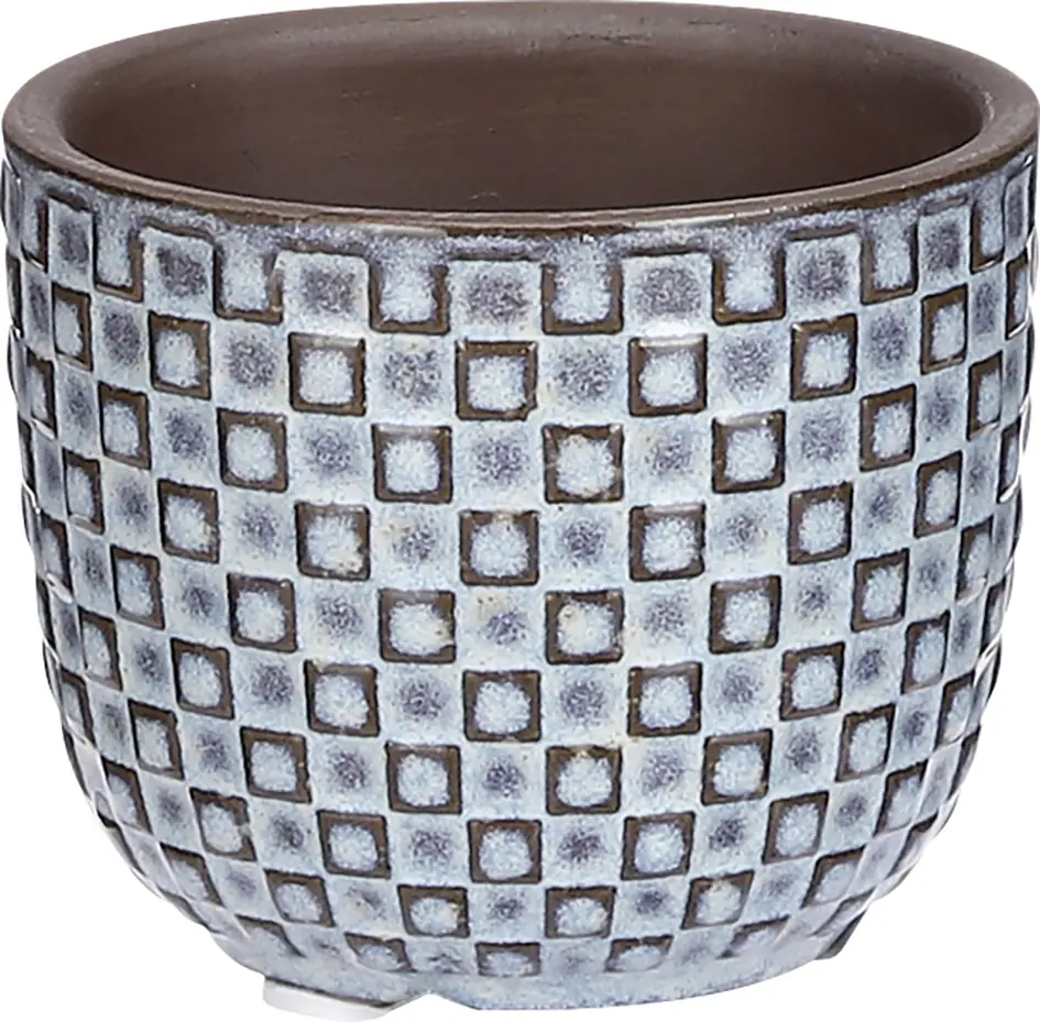 Mica Decorations Übertopf Keramik Daan blau Ø 8 x 7 cm