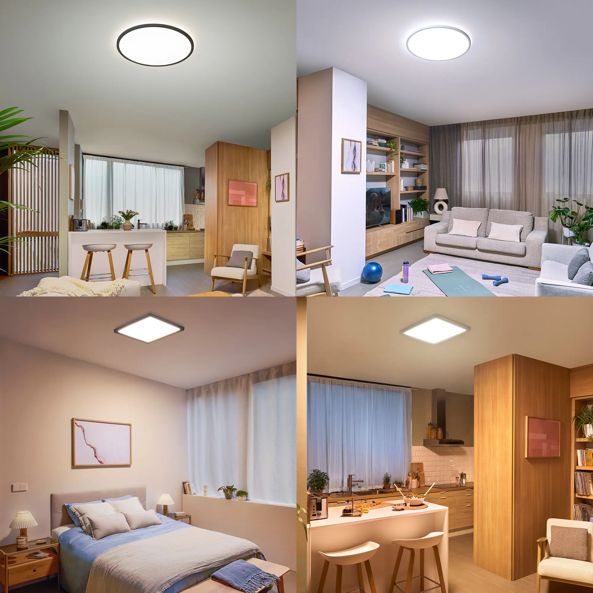 Philips LED Deckenleuchte Valen weiß Ø 42 x 2 cm warmweiß-kaltweiß dimmbar