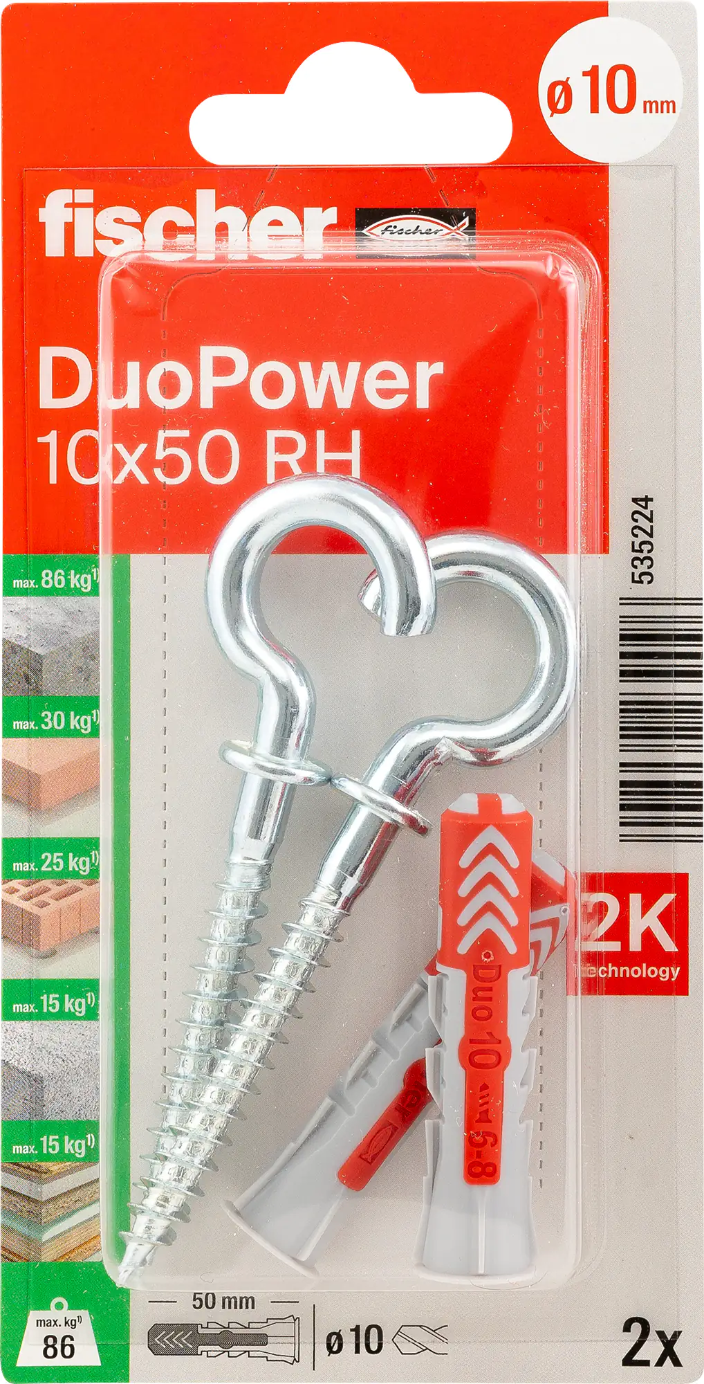 Fischer Dübel-Set Duopower 6.0 x 30 mm - 5 Stück