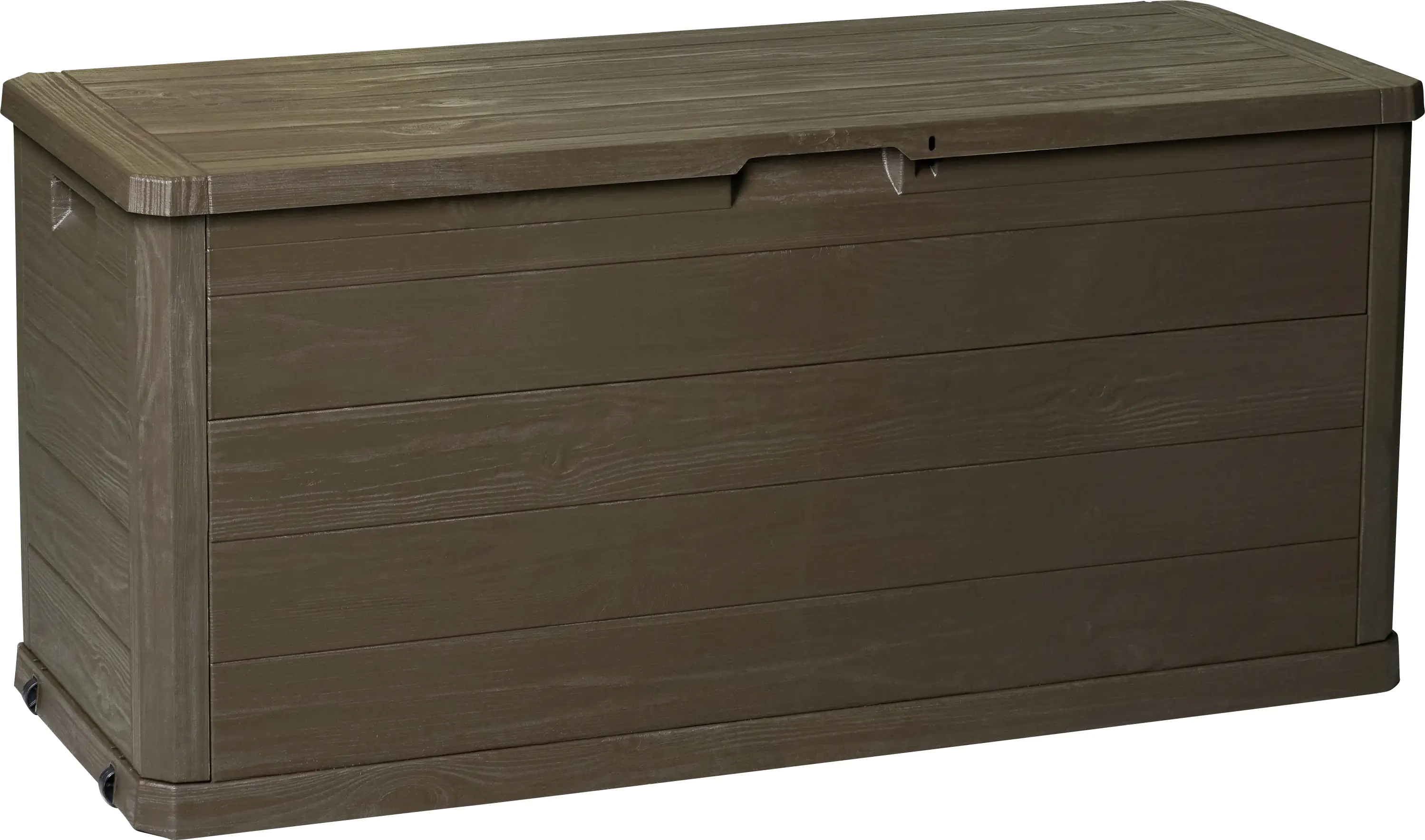 Dobar Gartentruhe aus Kunststoff braun 117 x 45 x 56 cm