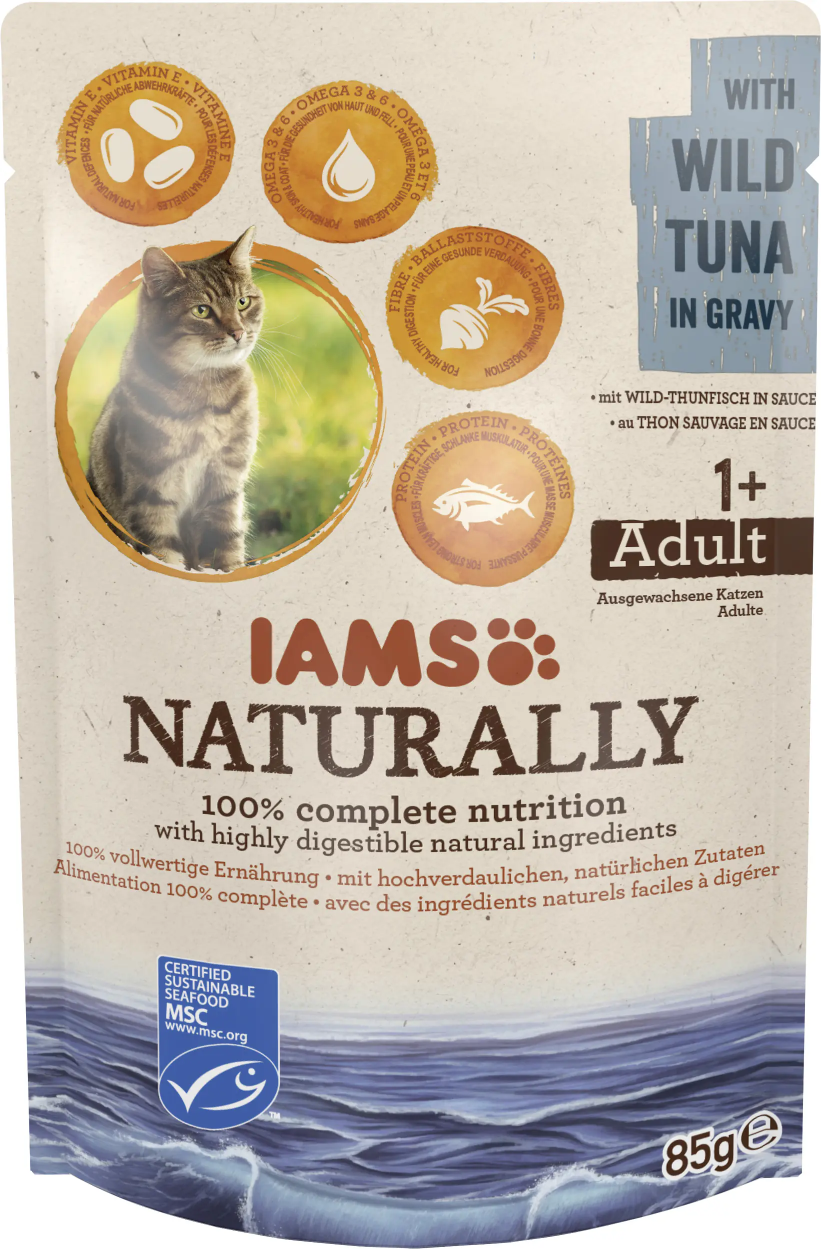 IAMS Naturally Katze Erw. Thunfisch 85g 85g