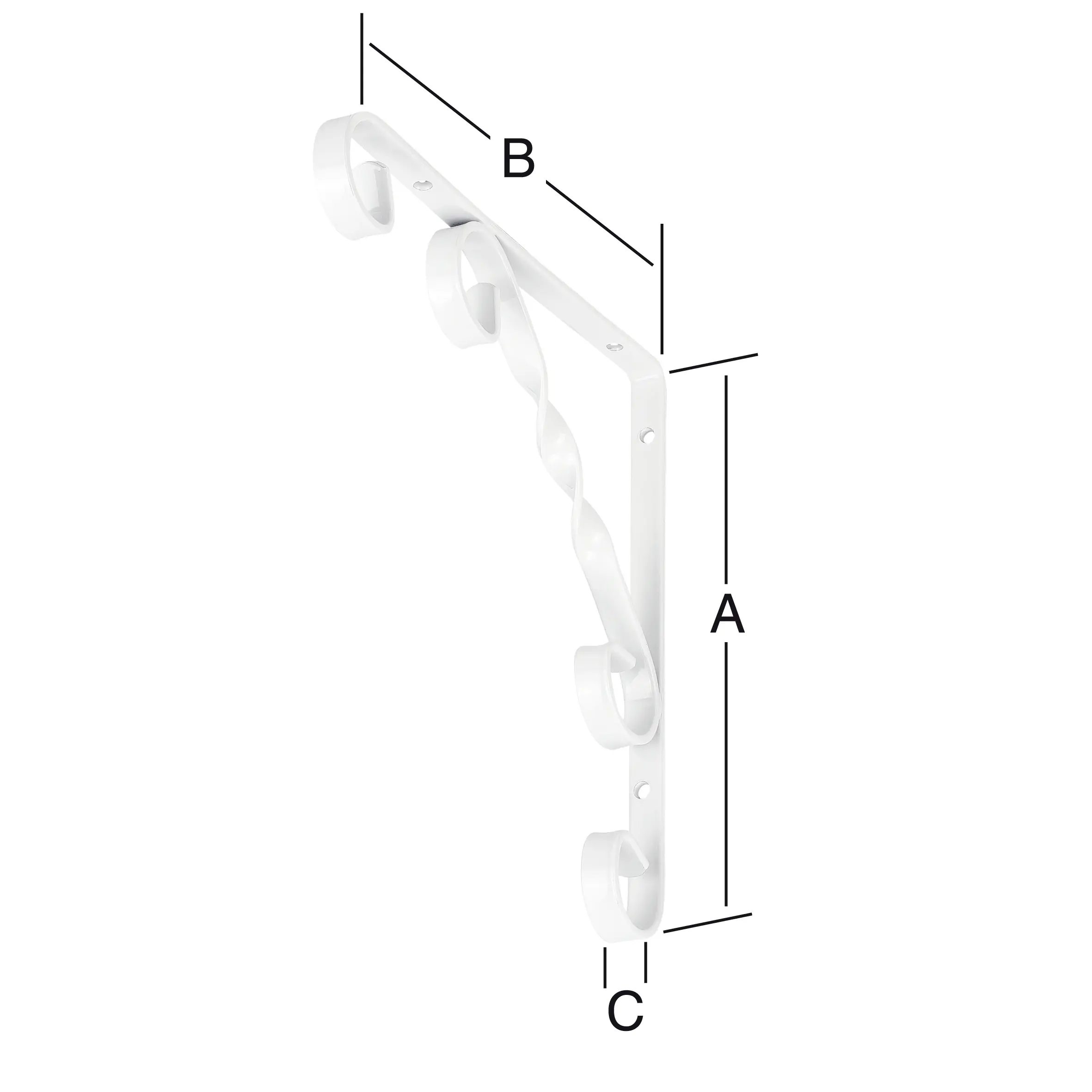 Vormann Schmiedeeiserne Konsolen weiß 20.2 x 20.2 cm