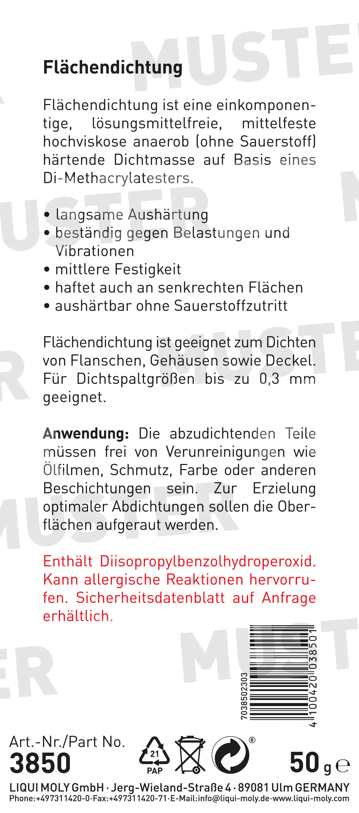 Liqui Moly Flächendichtung 50 g