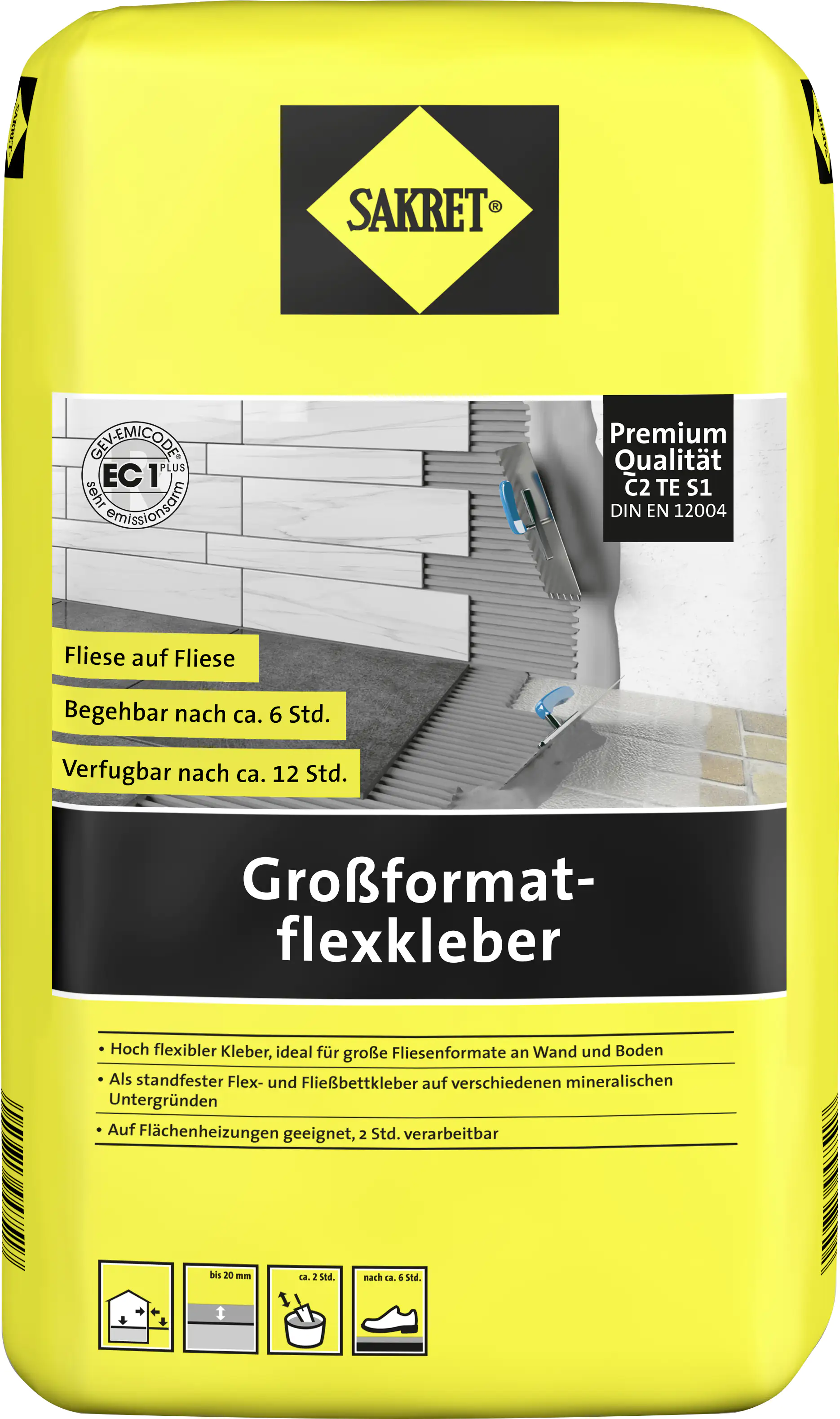 SAKRET Großformatflexkleber 20 kg SAKRET Großformatflexkleber 20 kg