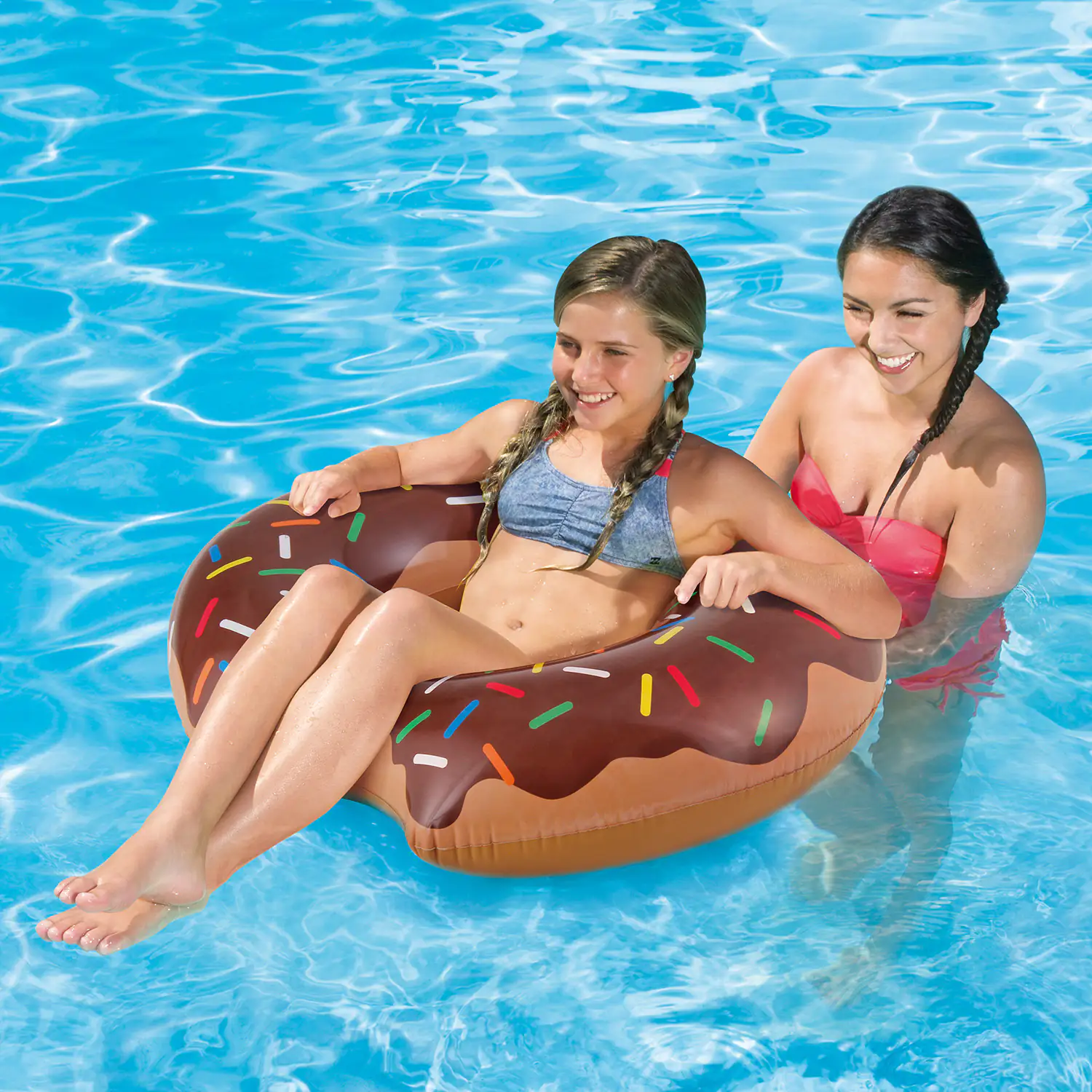 Summer Waves Schwimmring Donut 89 cm x 84 cm x 23 cm