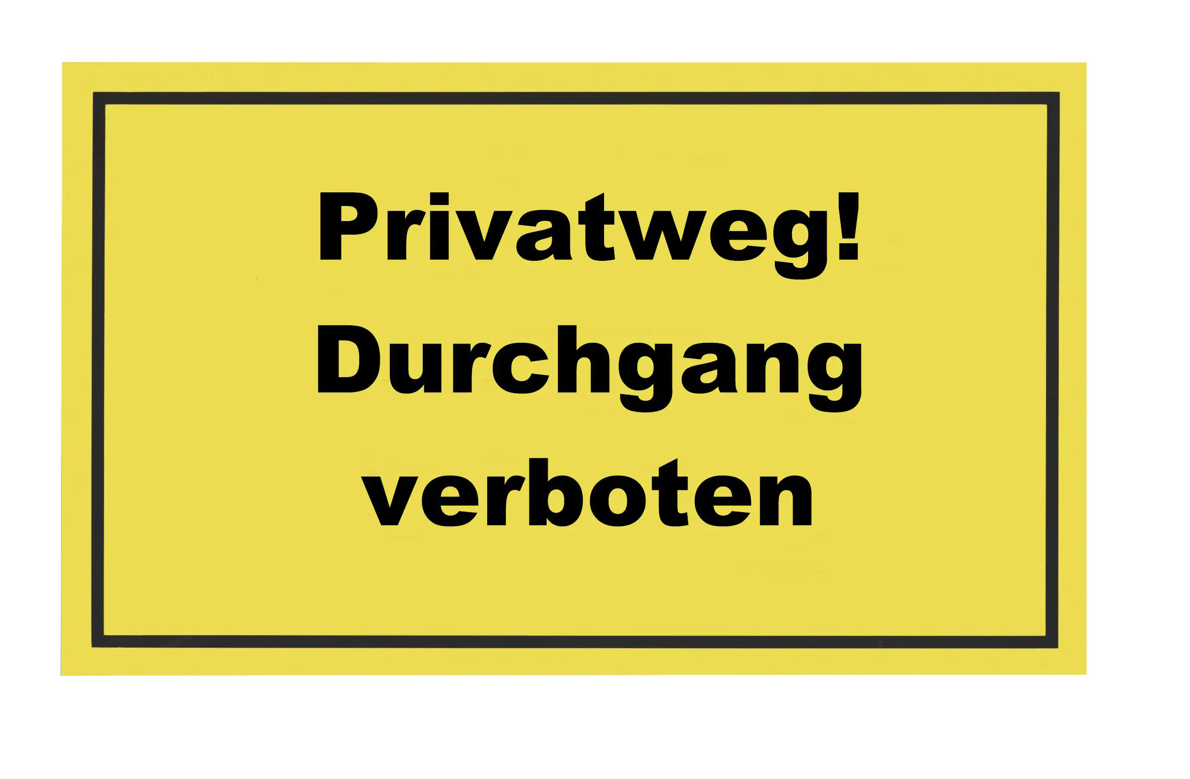 Conmetall Hinweisschild Privatweg! Durchgang verboten 25  x 15 cm