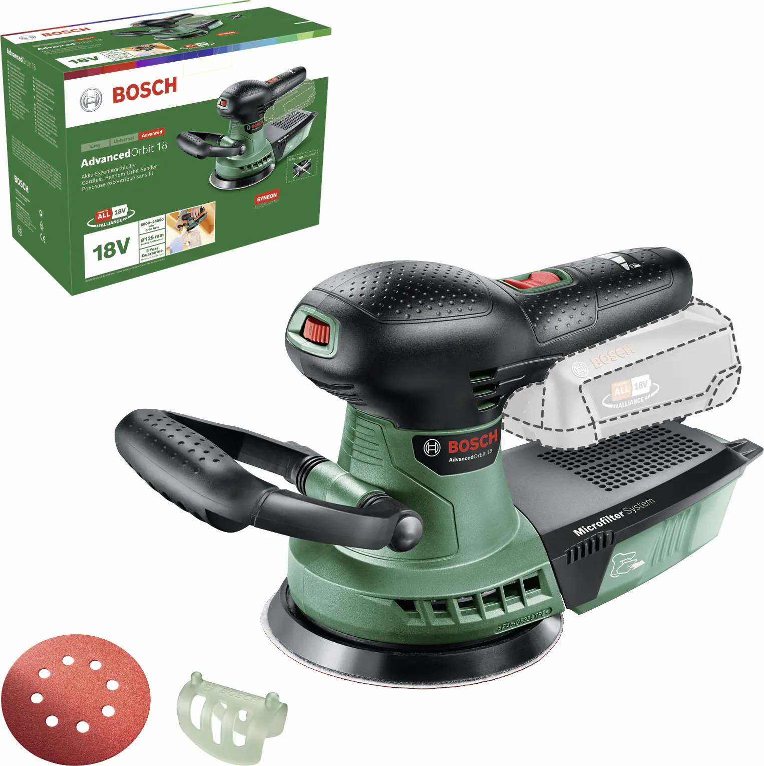 Bosch Exzenterschleifer Advanced Orbit 18 18V Solo