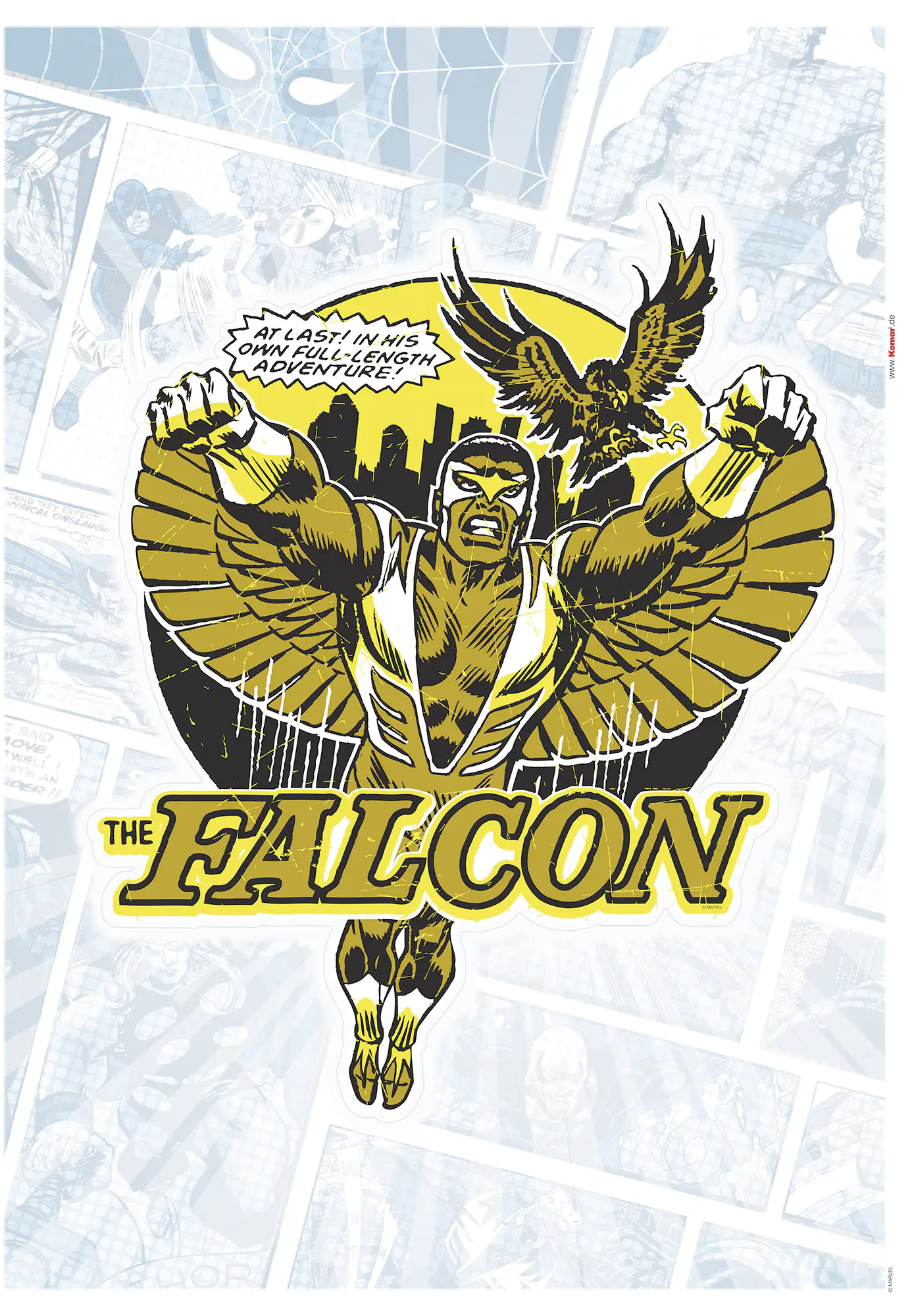 Komar Dekosticker Falcon Gold Classic 50 x 70 cm Komar Dekosticker Falcon Gold Classic 50 x 70 cm