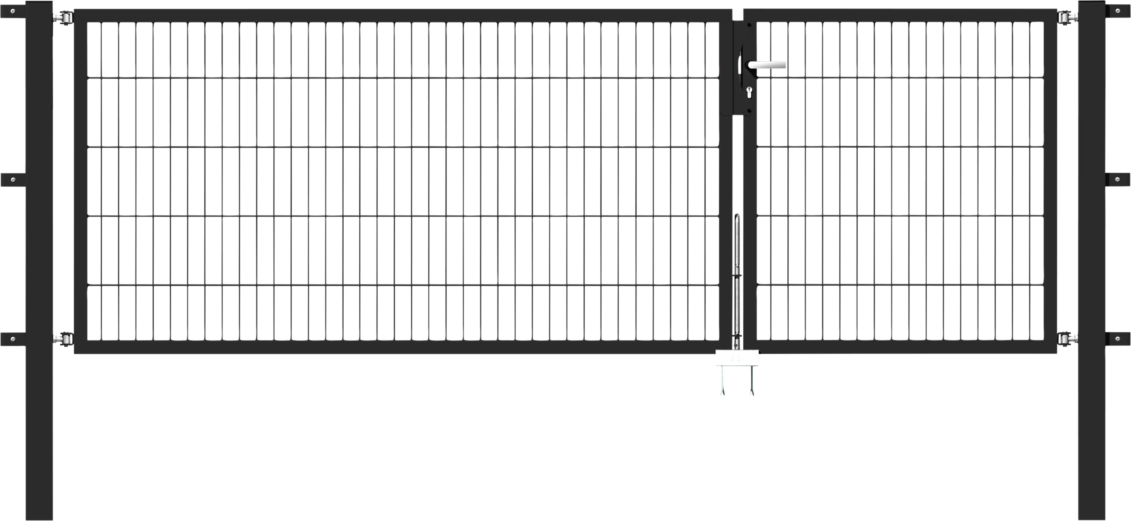 Alberts Stabgitter Doppeltor Flexo 300 x 100 cm 6/5/6 anthrazit zE Alberts Stabgitter Doppeltor Flexo 300 x 100 cm 6/5/6 anthrazit zE