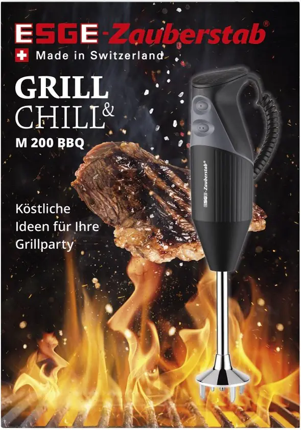 ESGE Stabmixer M 200 BBQ 200 W Rezeptbuch Zauberstab