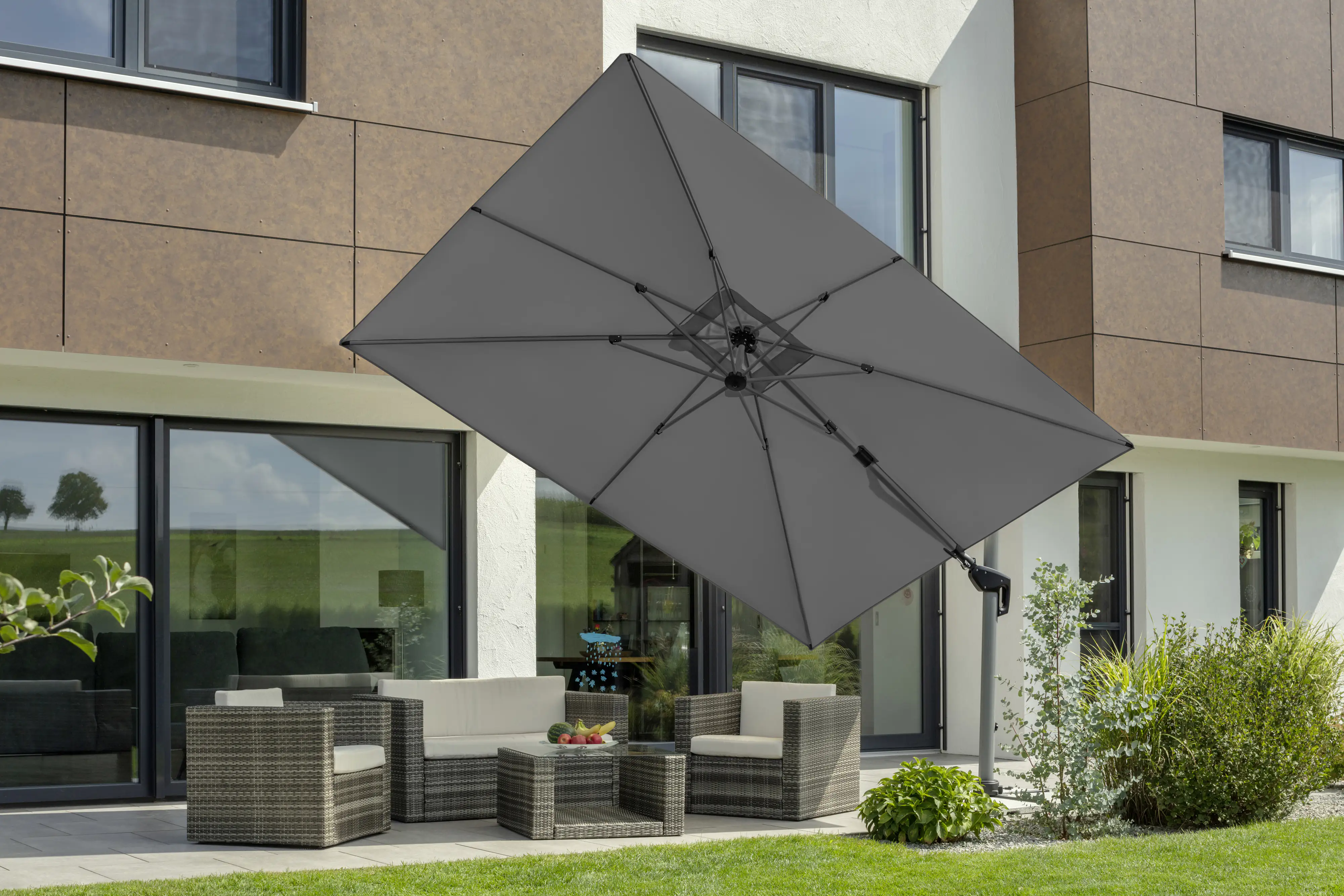 Schneider Ampelschirm Bermuda anthrazit 260 x 350 cm Schneider Ampelschirm Bermuda anthrazit 260 x 350 cm
