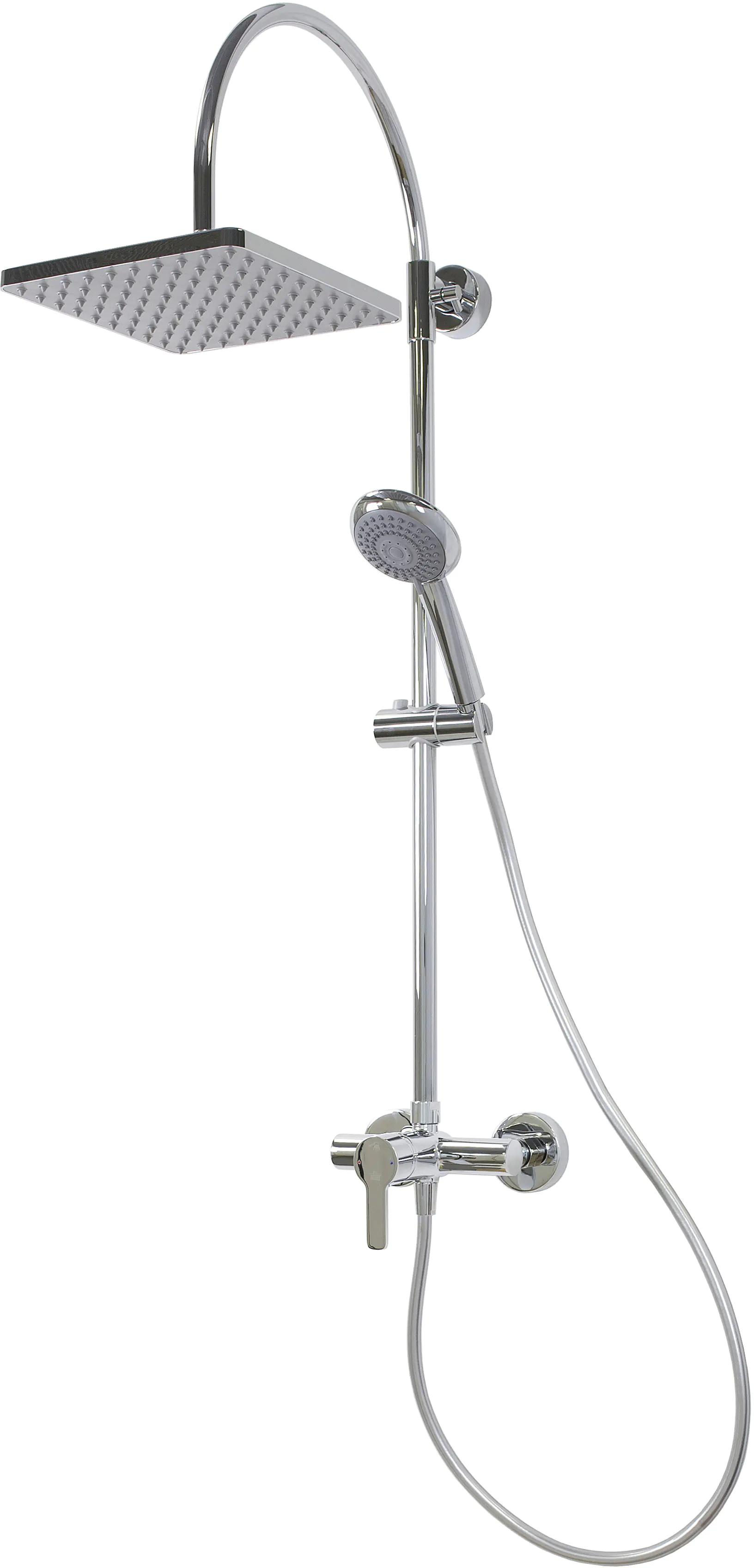 Breuer Duschsäule Aquamaxx 200 Einhebelm. Einhebelmischer, verchromt, Kopfbrause eckig Breuer Duschsäule Aquamaxx 200 Einhebelm. Einhebelmischer, verchromt, Kopfbrause eckig