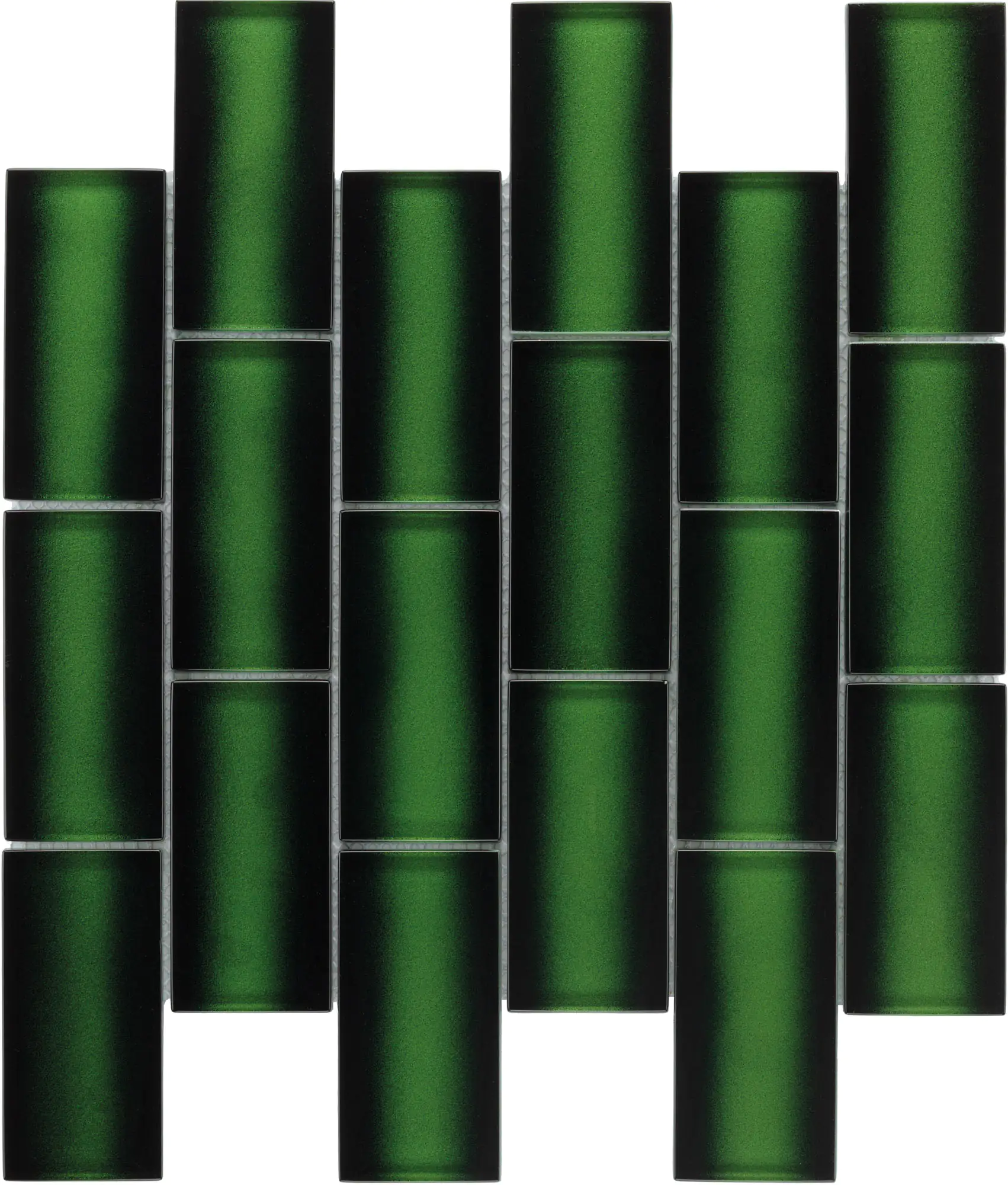 Mosaikfliese Glas Java 30 x 30 cm grün Steingröße: ca. 9,8 x 4,8 cm
