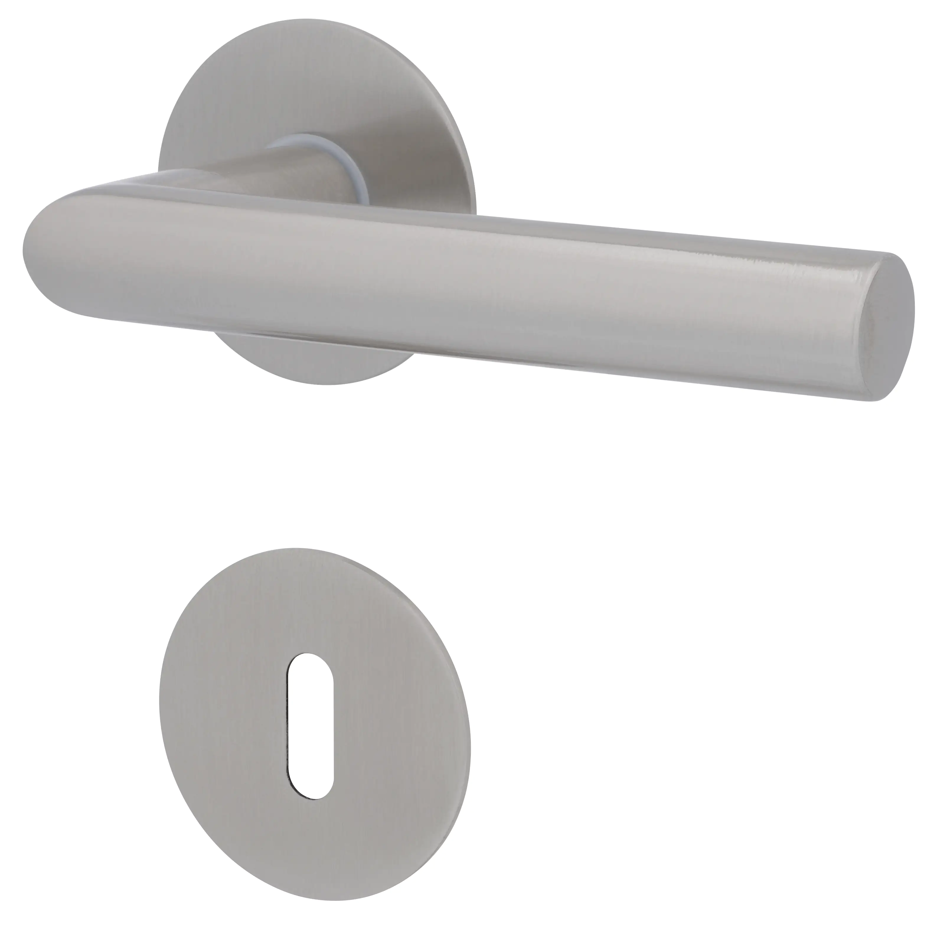 Alpertec BB-Rosettengarnitur Piato Edelstahl silber rund