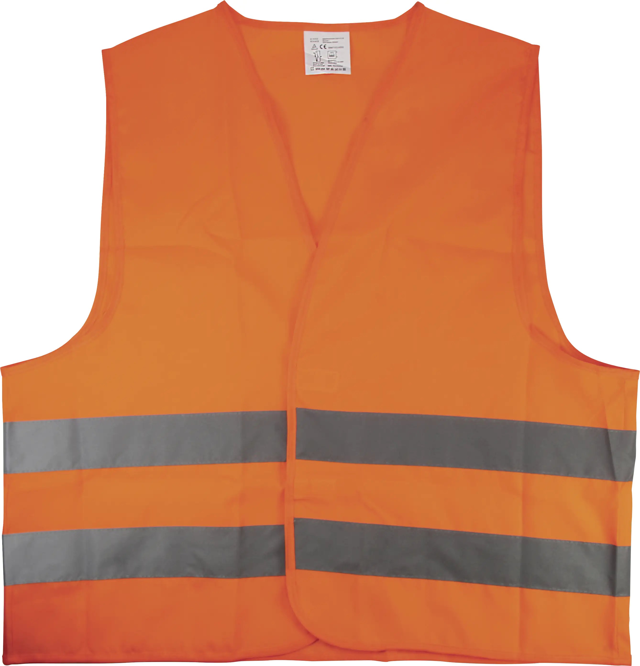 Cartrend Warnweste Größe L für Erwachsene orange DIN EN 20471