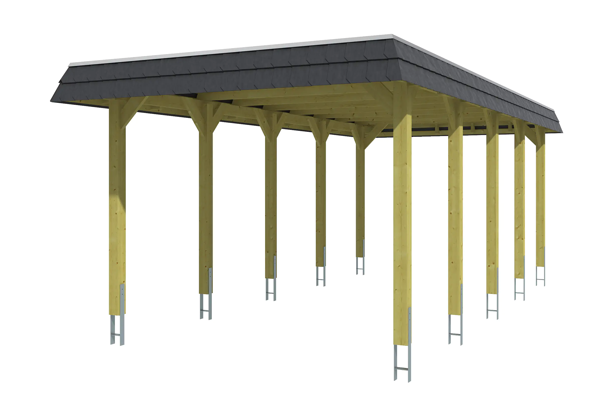 SKAN HOLZ Carport Spreewald 345 x 741 cm mit EPDM-Dach