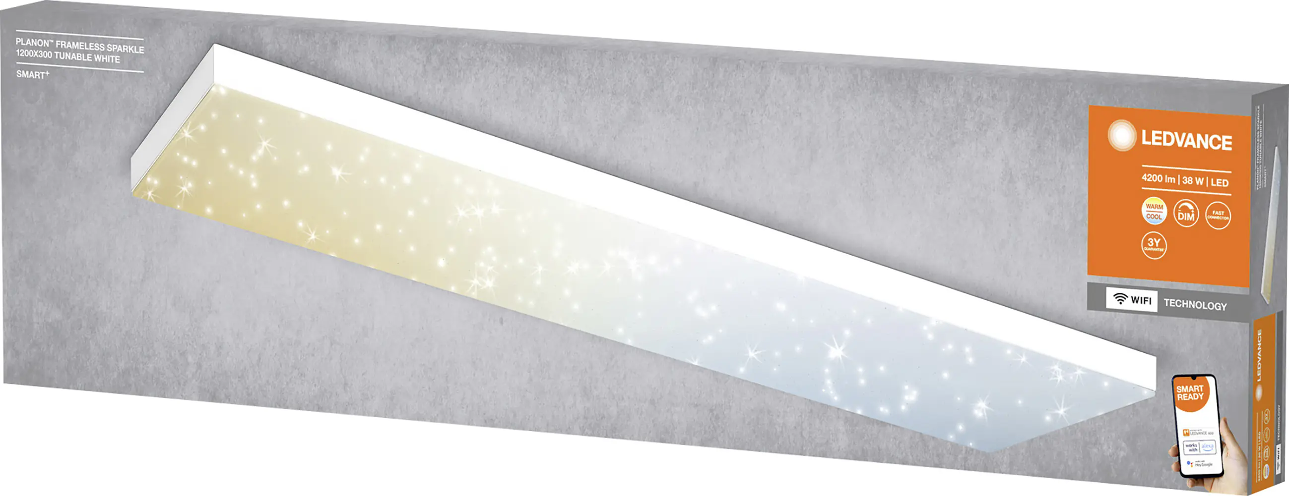 Ledvance LED Panel Planon Smart+WiFi weiß 120 x 30 cm