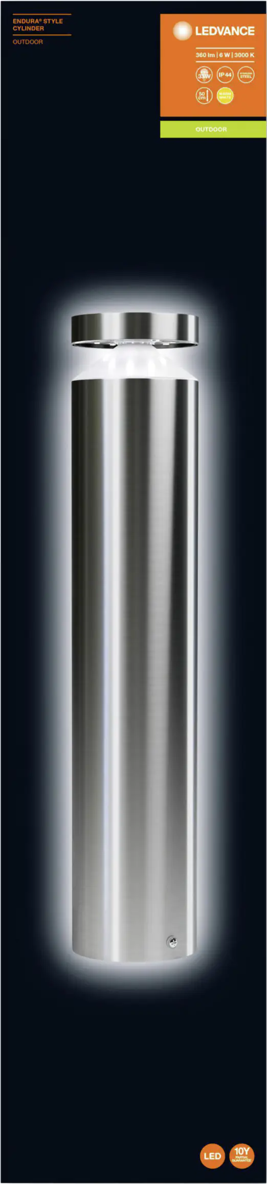Ledvance Außenleuchte Endura Style Cylinder stahl