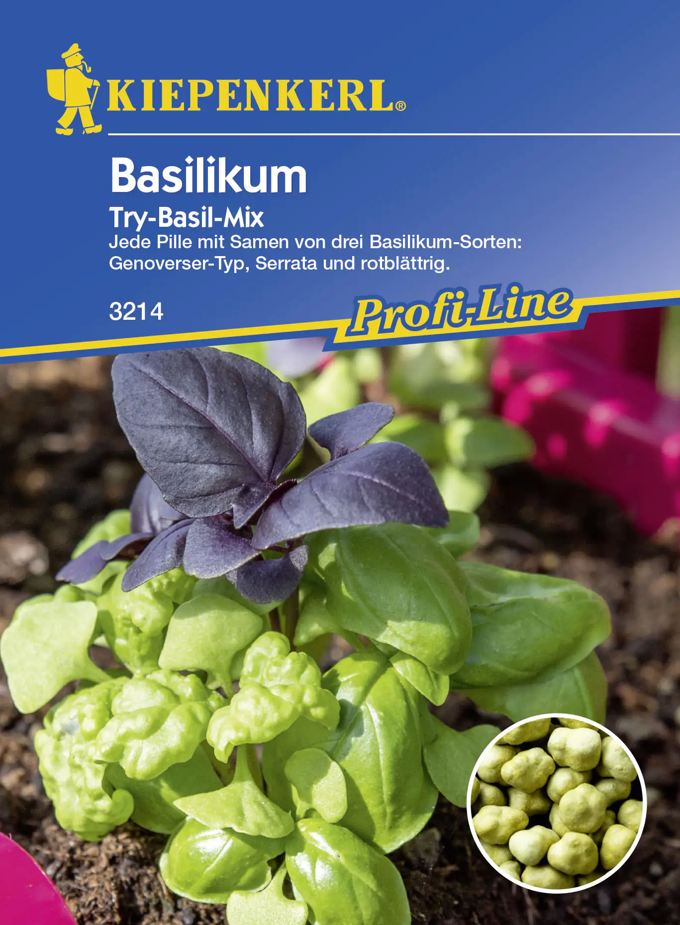 Kiepenkerl Basilikum Try-Basil-Mix Ocimum basilicum, Inhalt: ca. 20 Töpfe Kiepenkerl Basilikum Try-Basil-Mix Ocimum basilicum, Inhalt: ca. 20 Töpfe