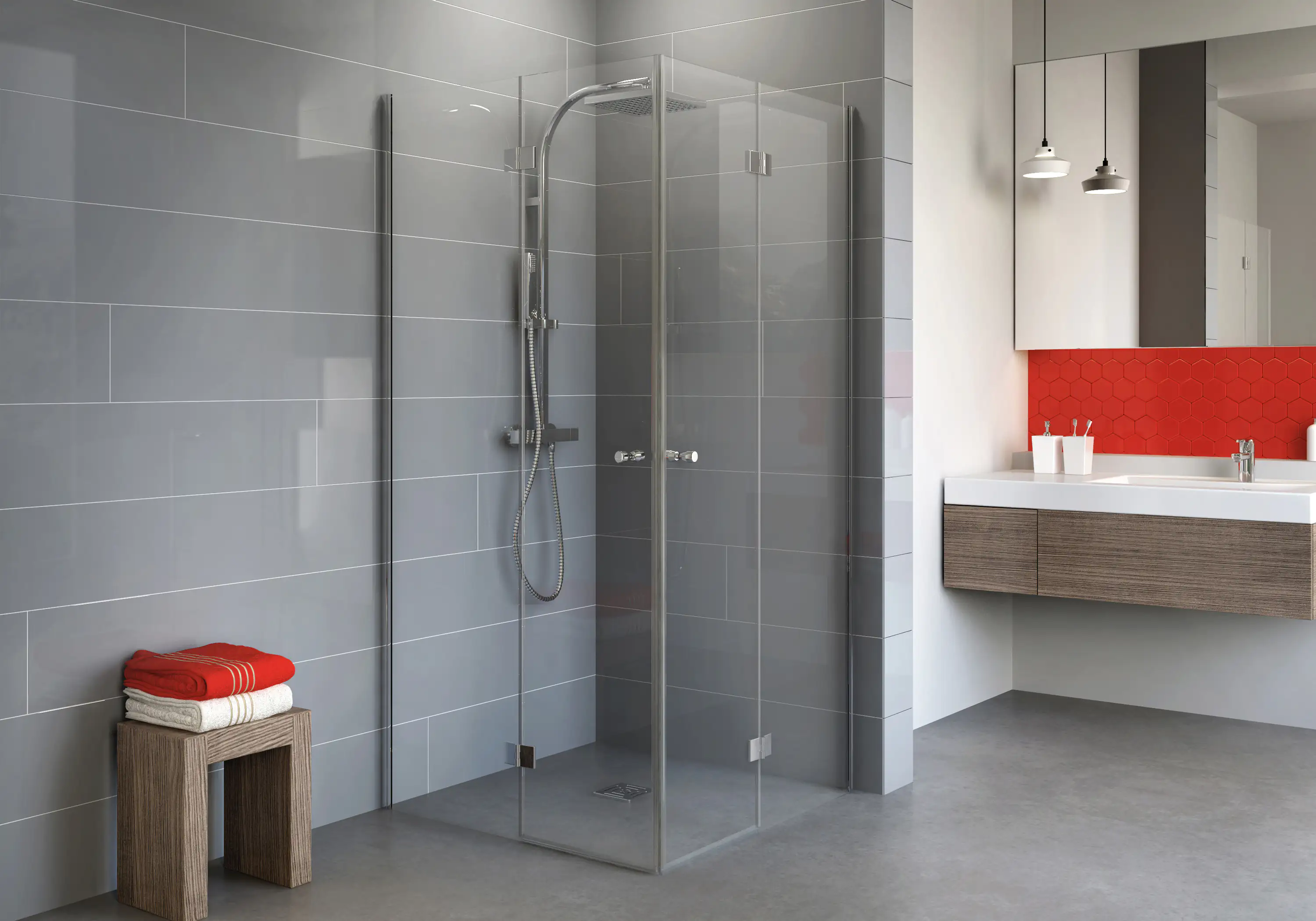 Schulte Eckeinstieg Drehfalttür 100 x 100 x 192 cm Alexa Style 2.0