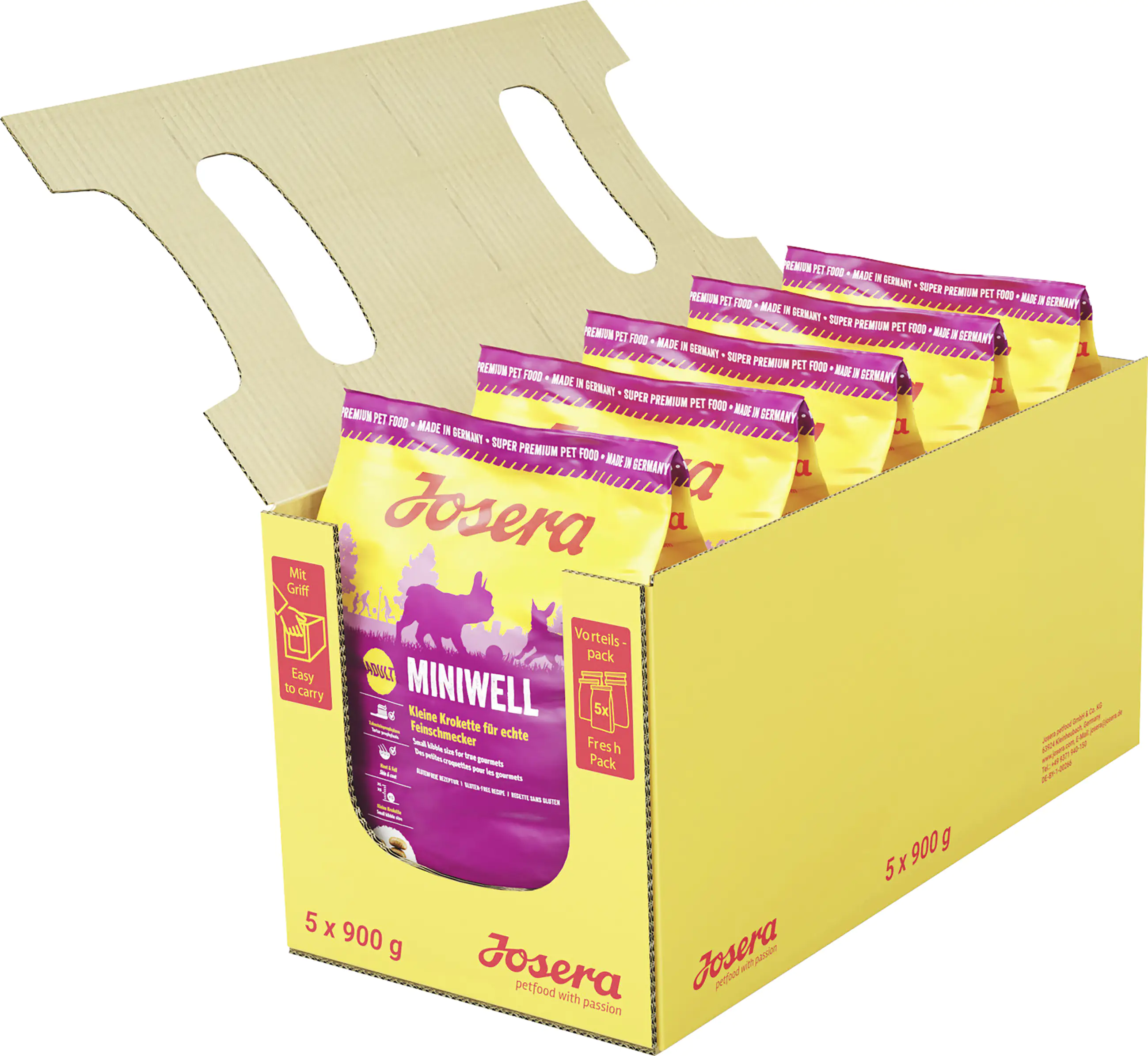 Josera Hundefutter Super Premium Miniwell 5 x 900 g