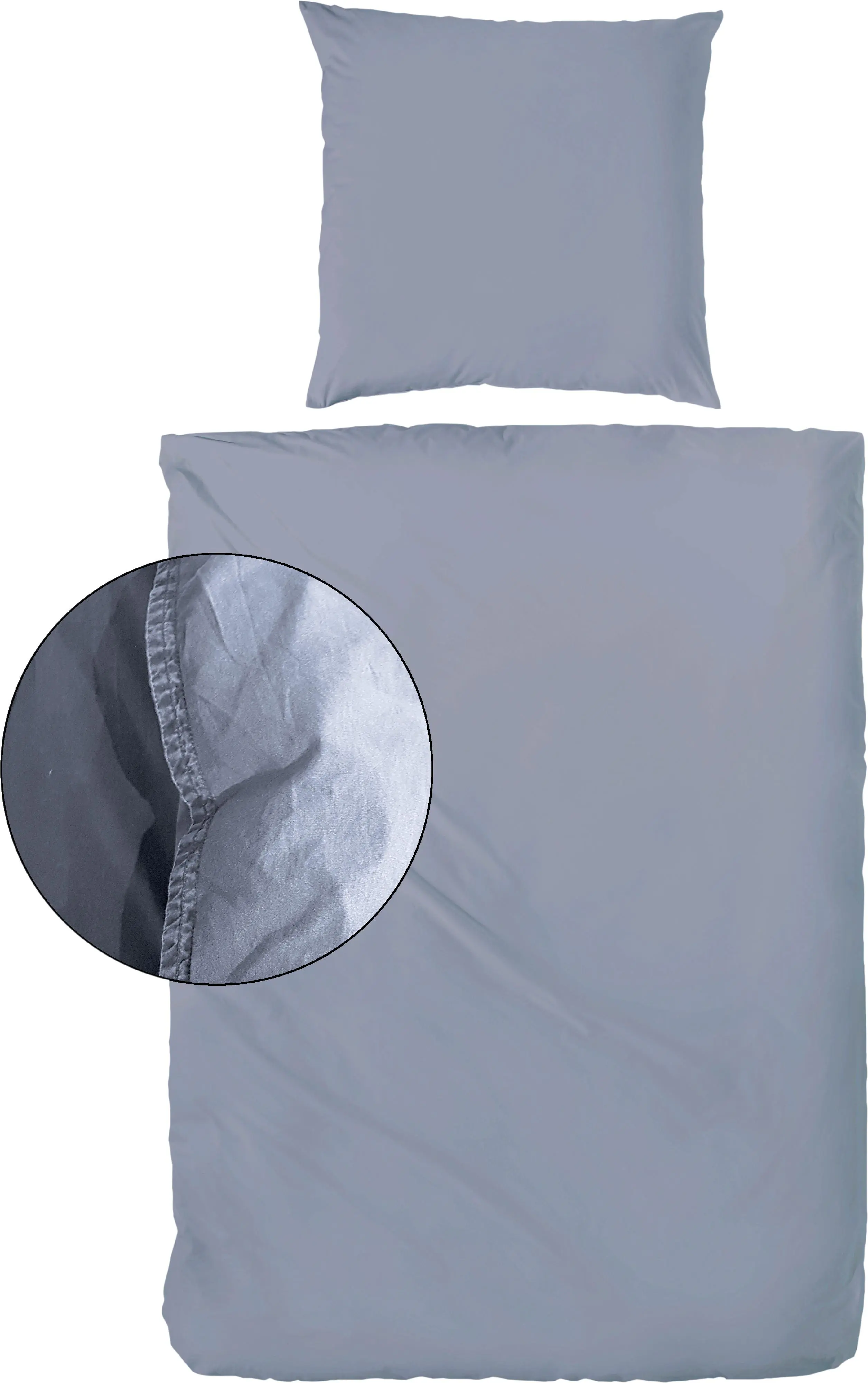 Vario Bettwäsche Renforce Stone washed denim, 135 x 200 cm