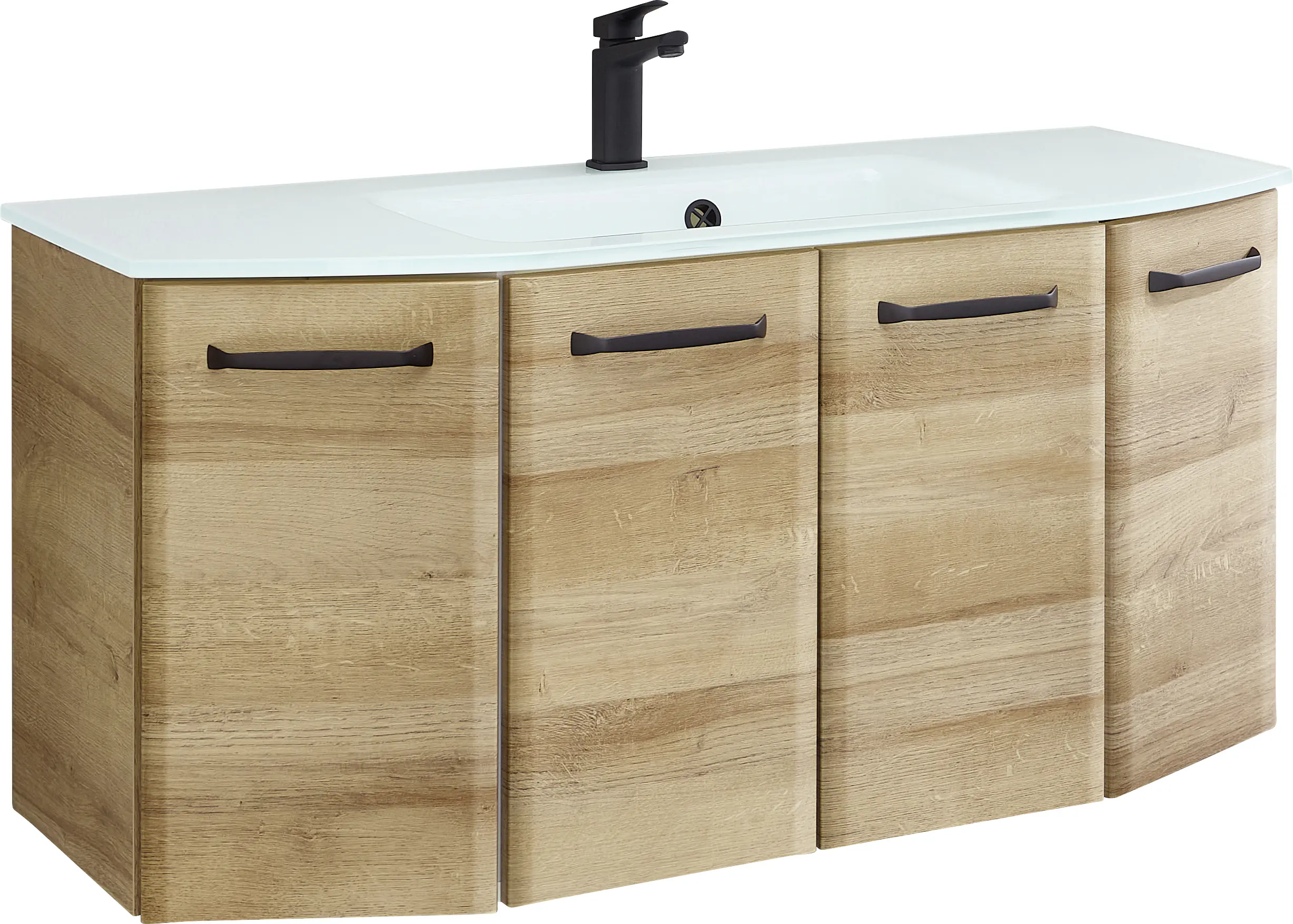 Pelipal Badmöbel-Set Aachen Riviera Eiche 112 cm