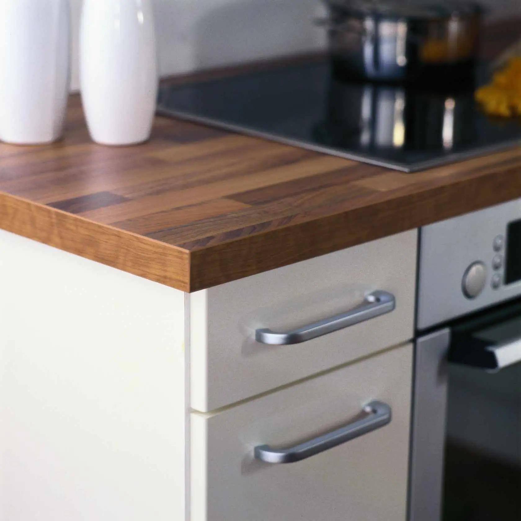 GetaElements Arbeitsplatte 410 x 60 cm, 39 mm Butcherblock Nussbaum