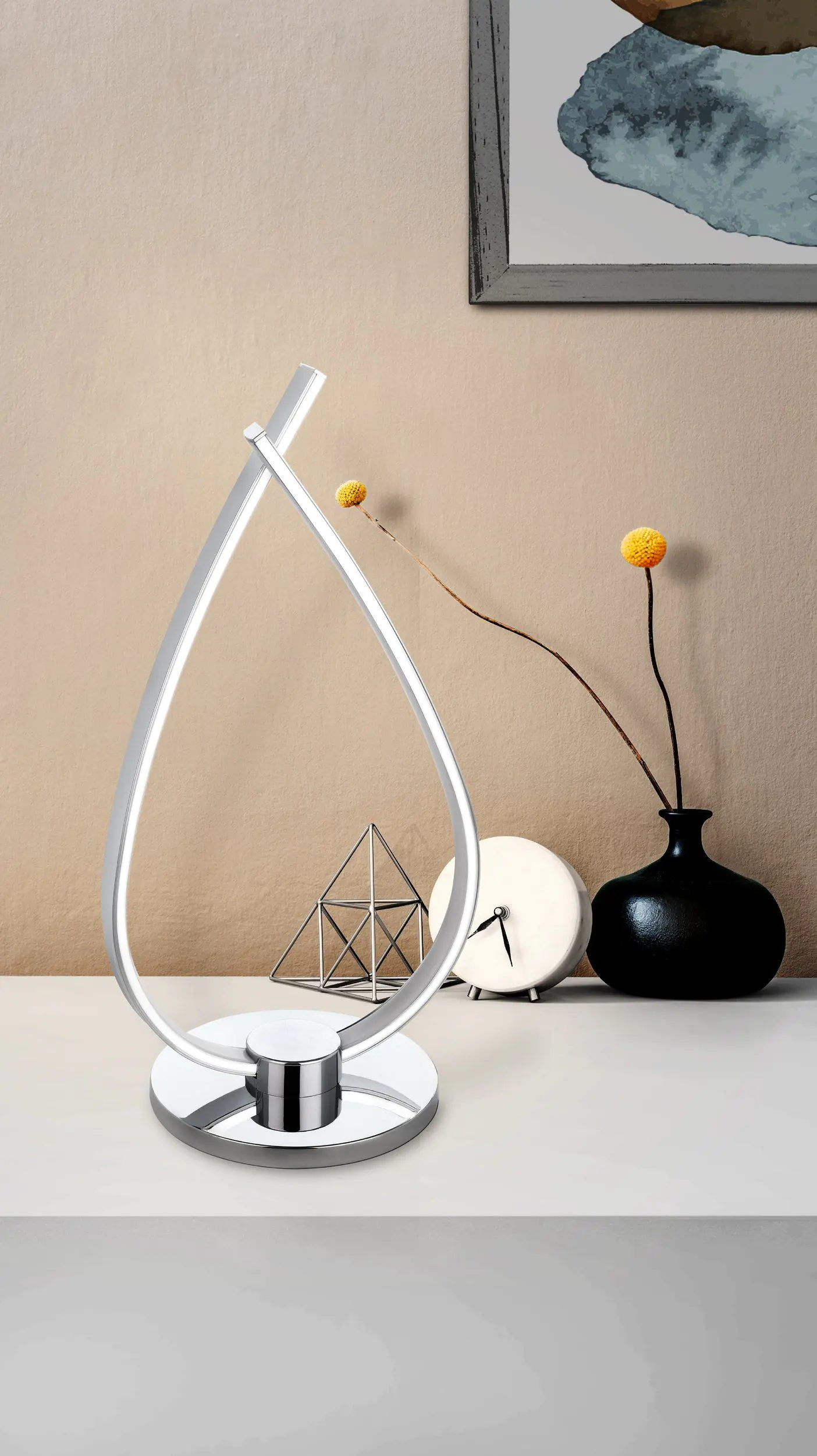 Eglo LED Tischleuchte Roncade chrom 33,5 x 19,5 cm warmweiß Eglo LED Tischleuchte Roncade chrom 33,5 x 19,5 cm warmweiß