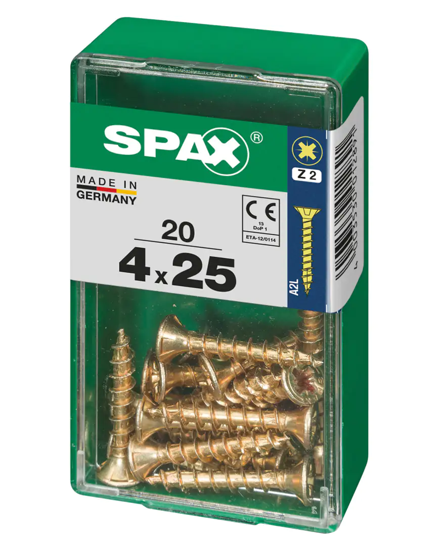 Spax Universalschrauben 4.0 x 25 mm PZ 2 - 20 Stk.
