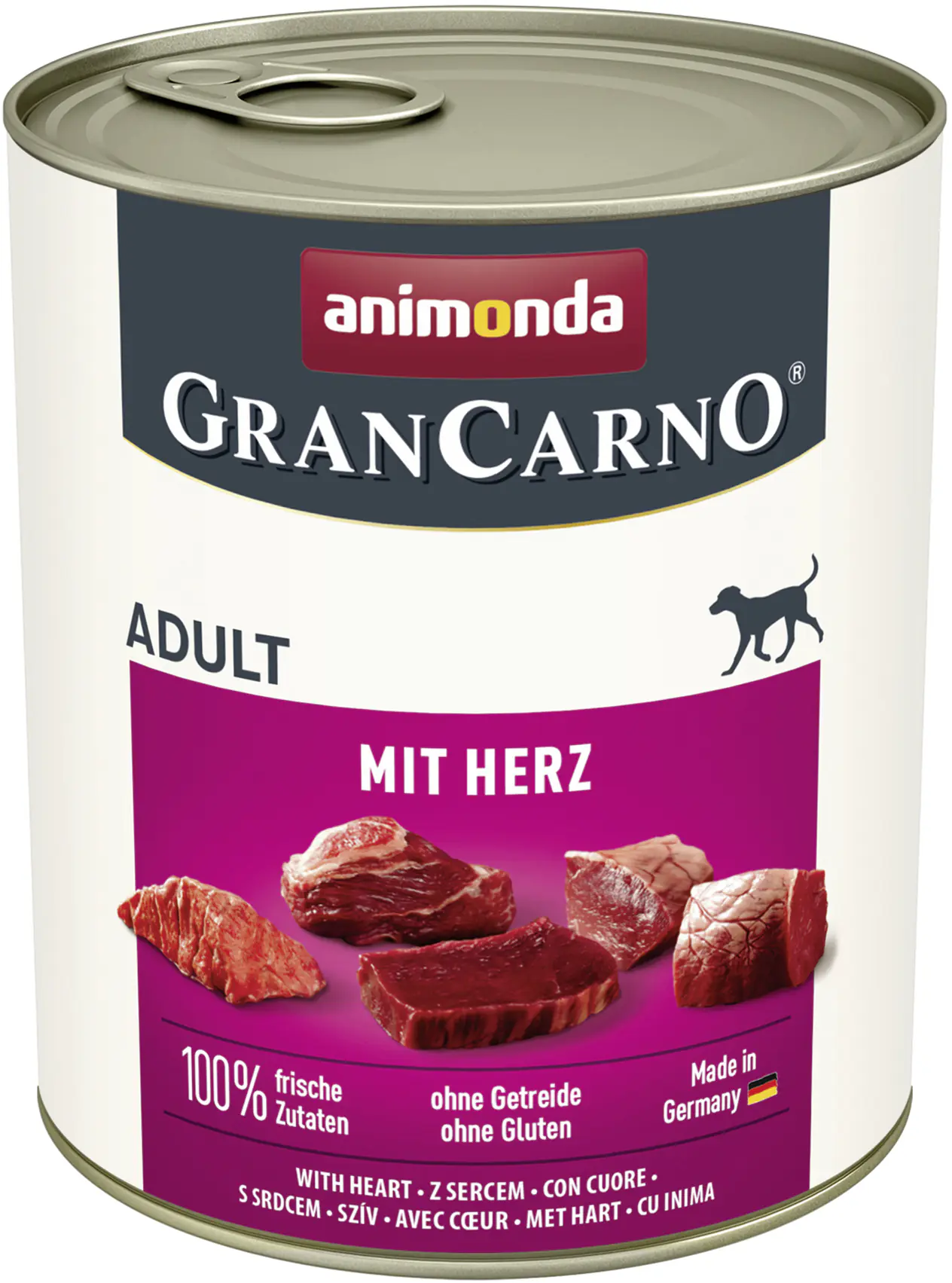 Animonda GranCarno Hundenassfutter Adult getreidefrei 800 g Herz