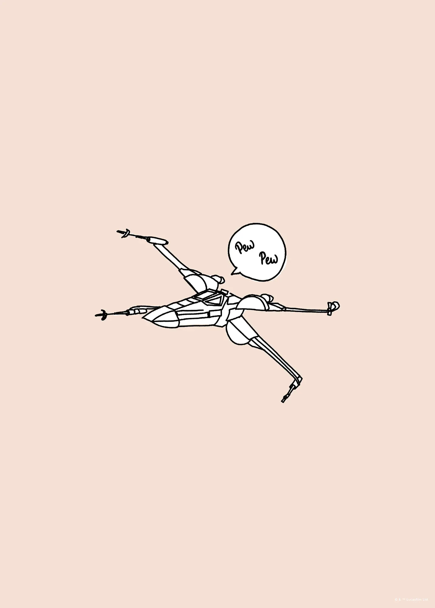 Komar Wandbild Star Wars Pew Pew 50 x 70 cm