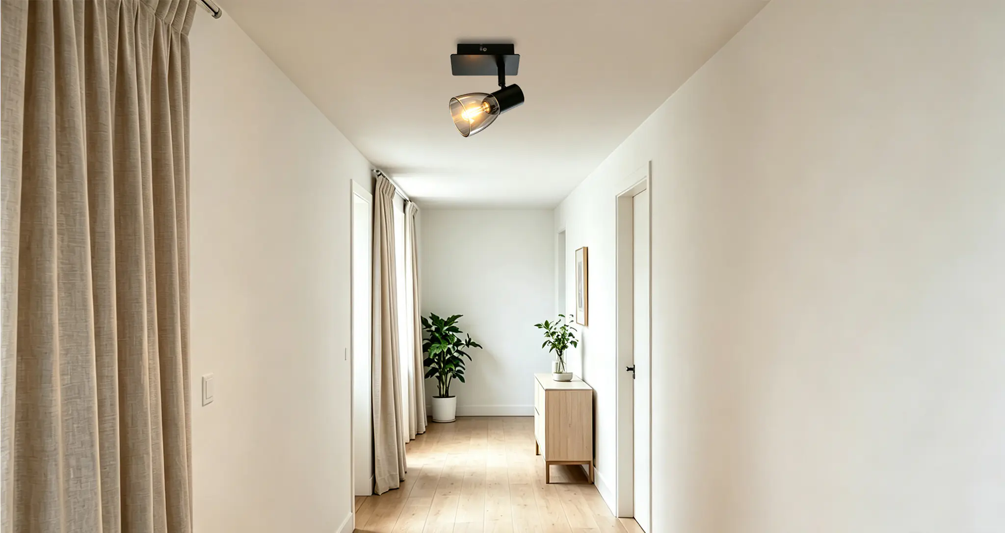 Primaster LED-Wandlampe 1er Spot Miami E14 12 x 12,5 cm schwarz 